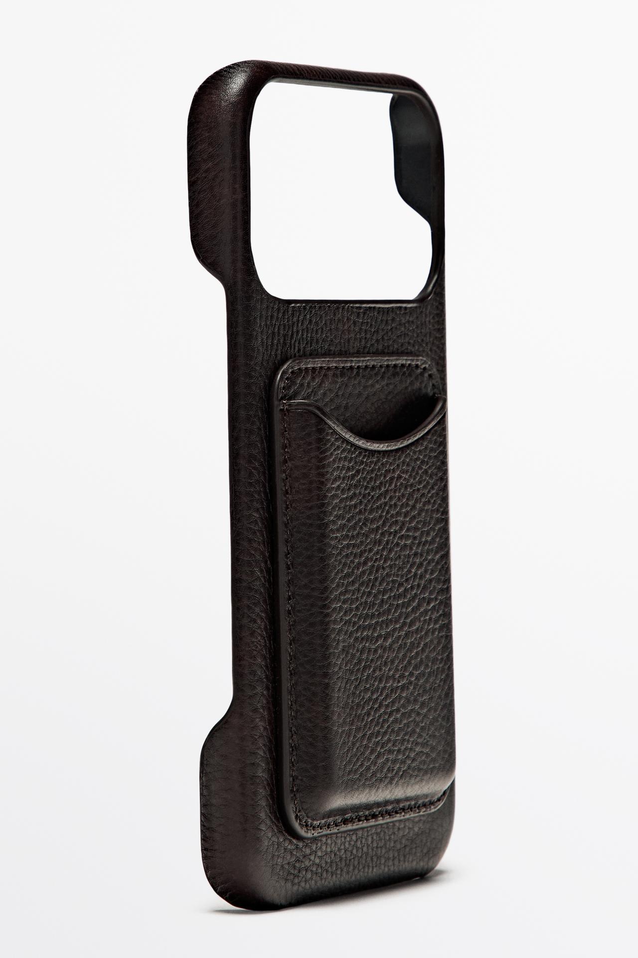 Nappa leather iPhone 17 Pro Max case — BROWN