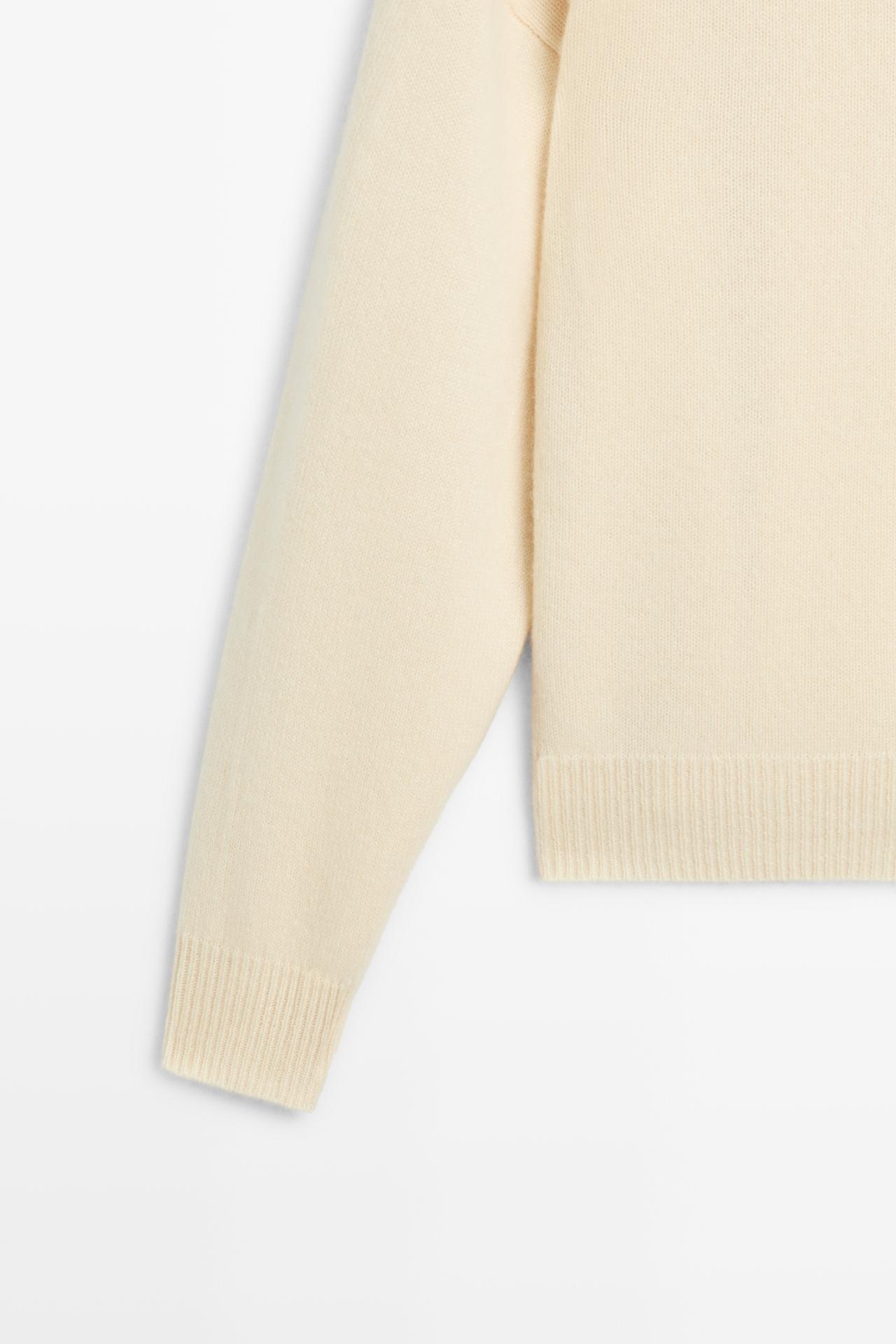 100% cashmere knit cardigan — CREAM