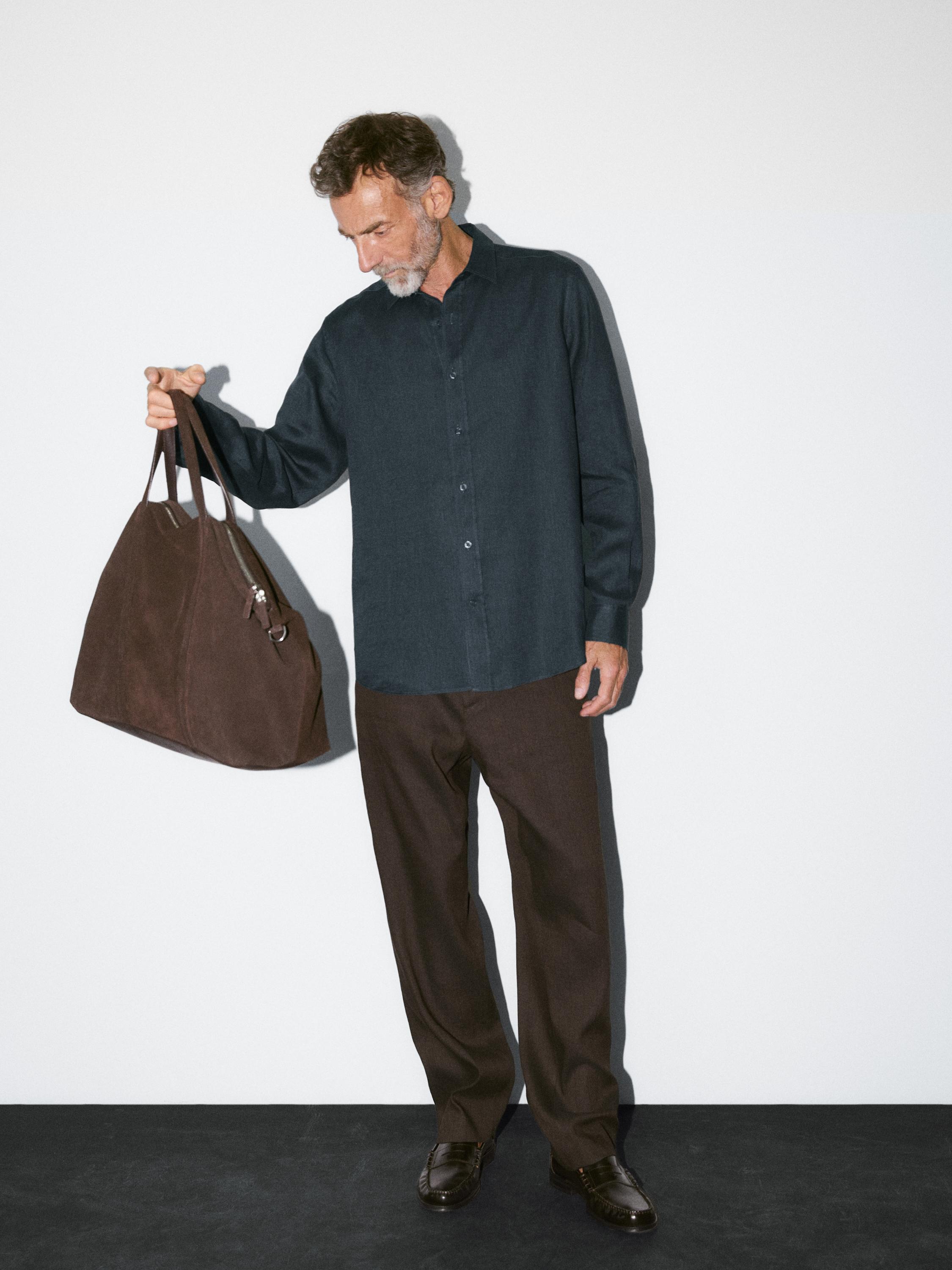100% linen slim fit shirt