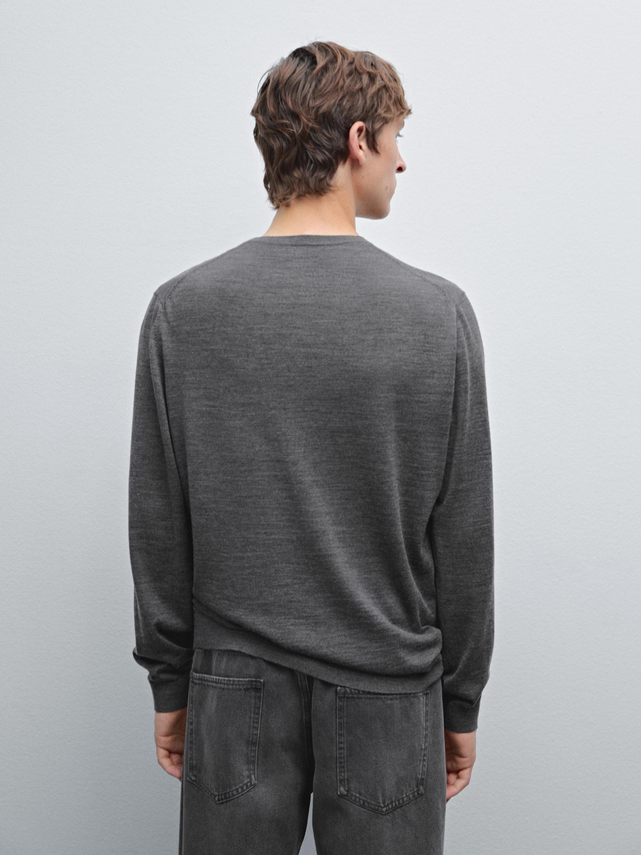100% merino wool knit sweater