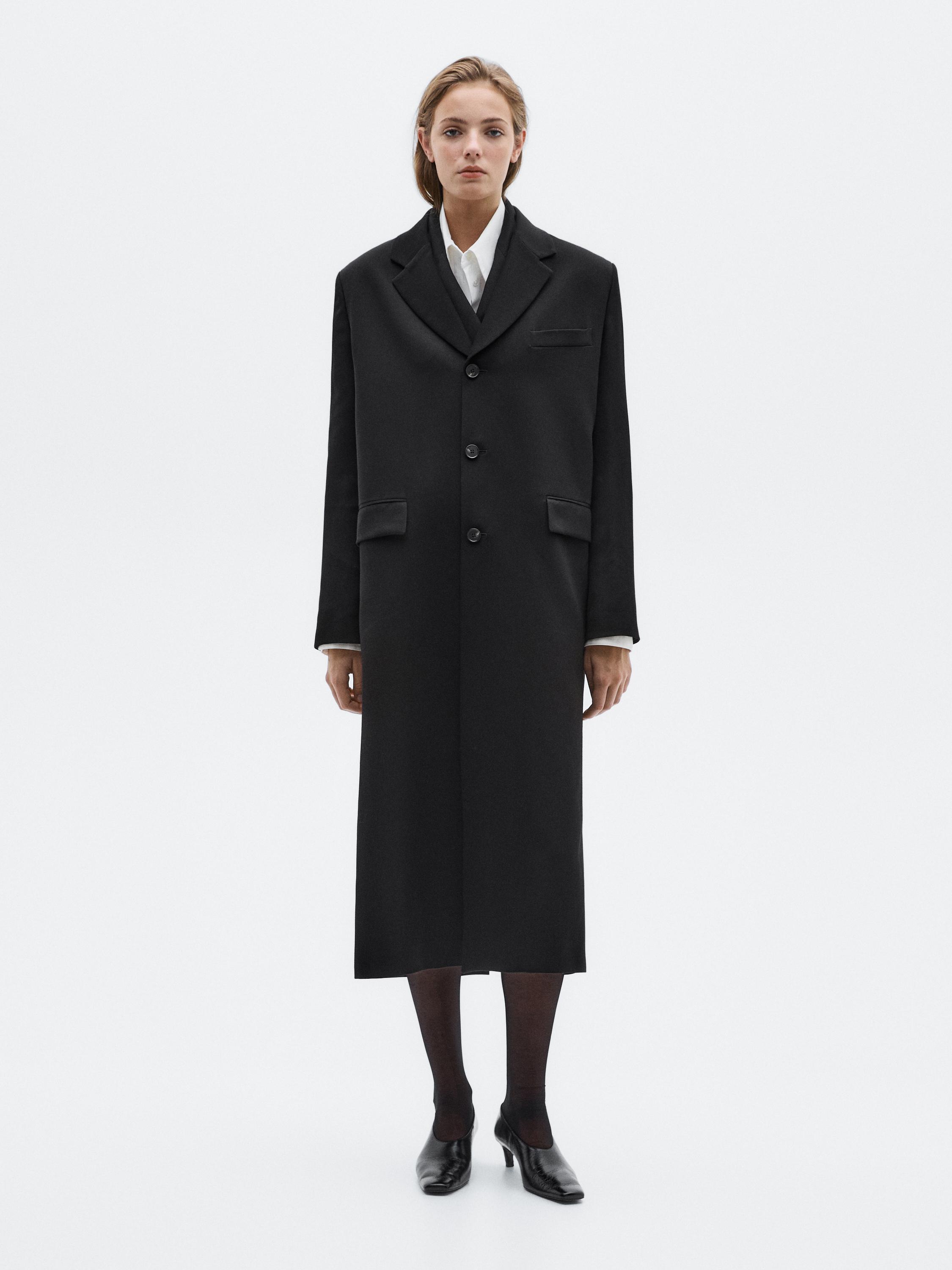 Long coat, 100% wool - LIMITED