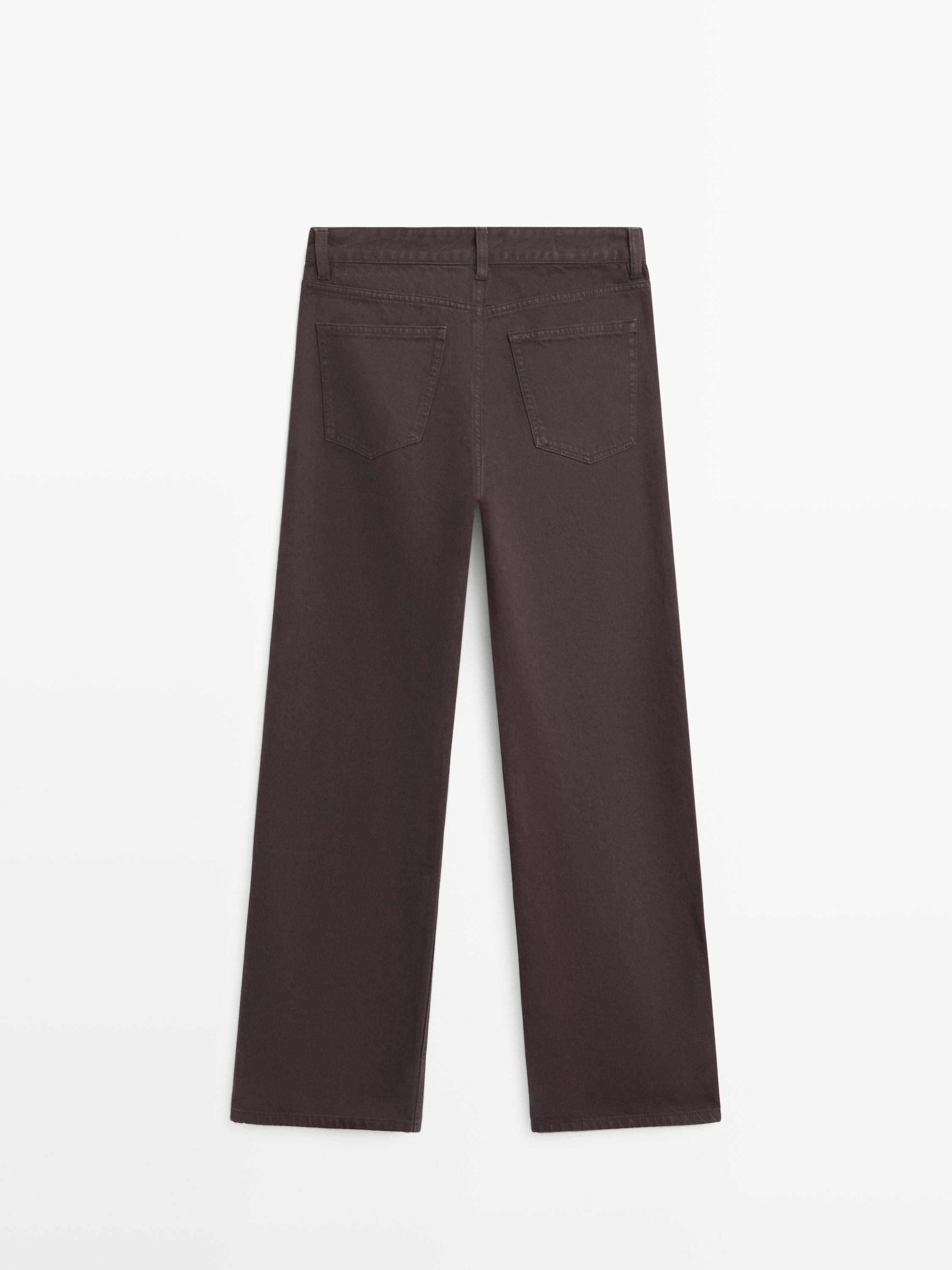 Wide-leg jeans — Chocolate