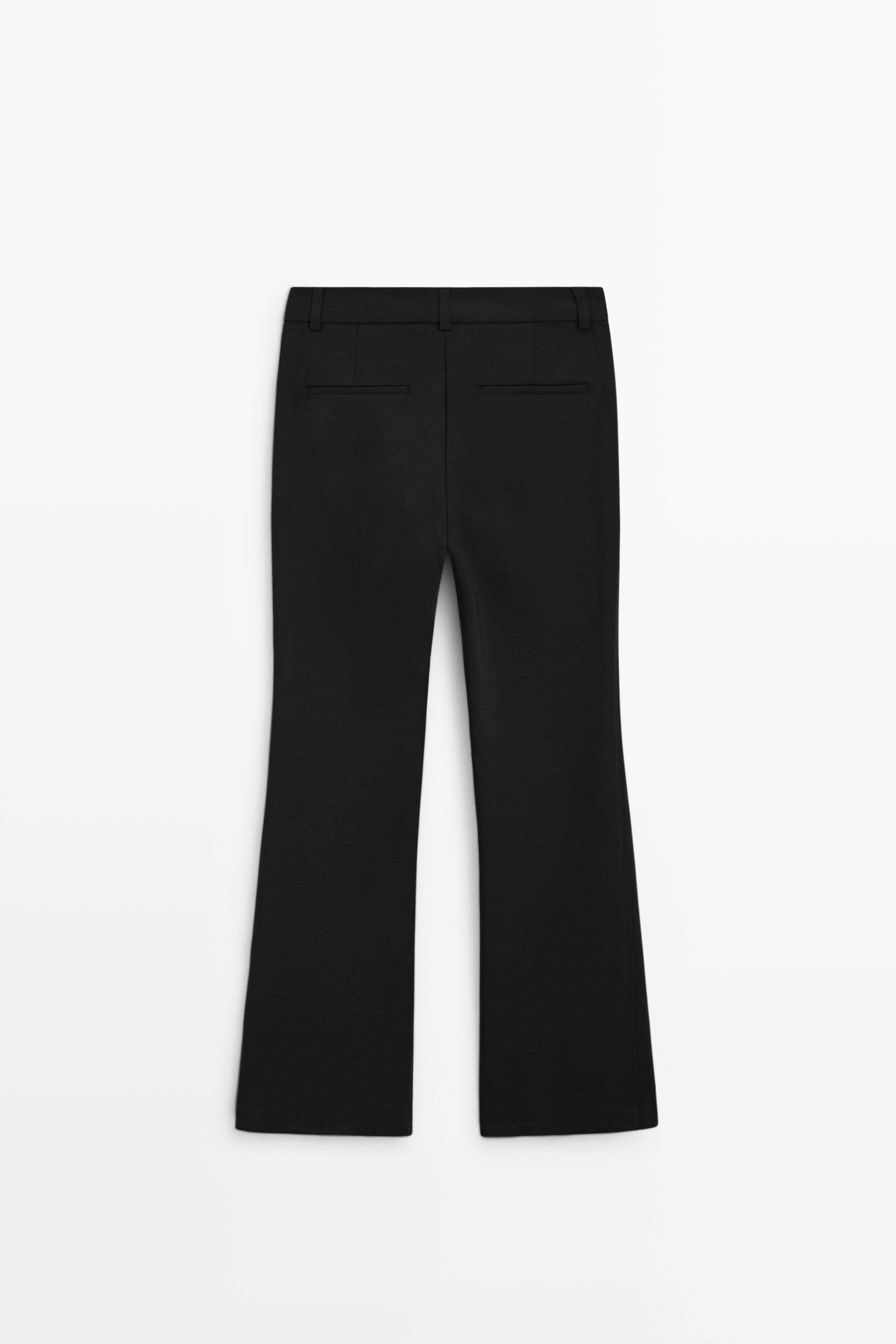 Technical flare fit pants — BLACK
