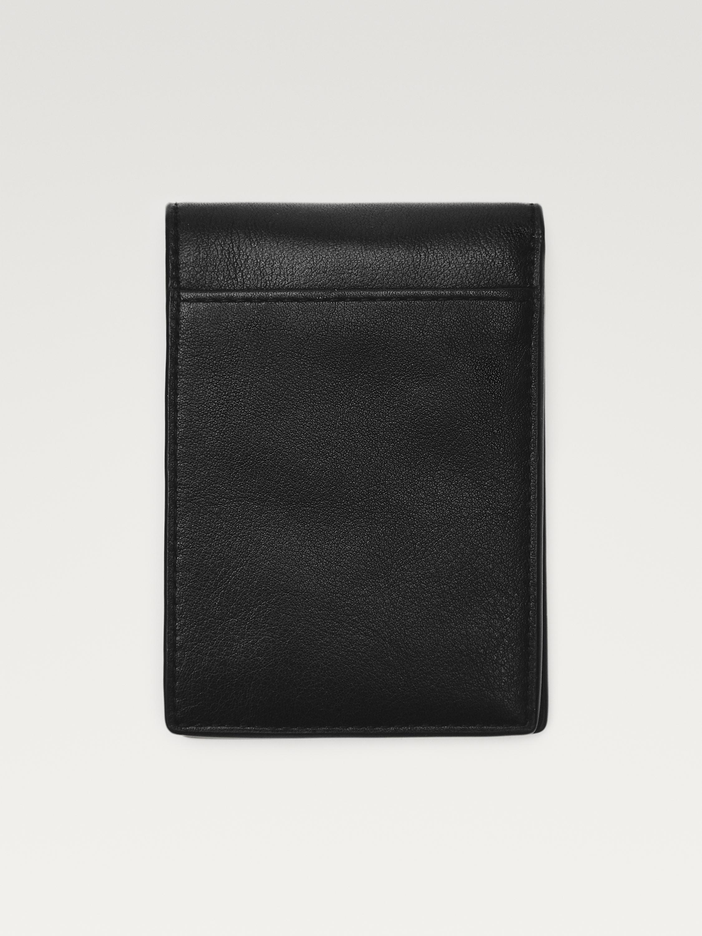 Portefeuille format paysage en cuir nappa