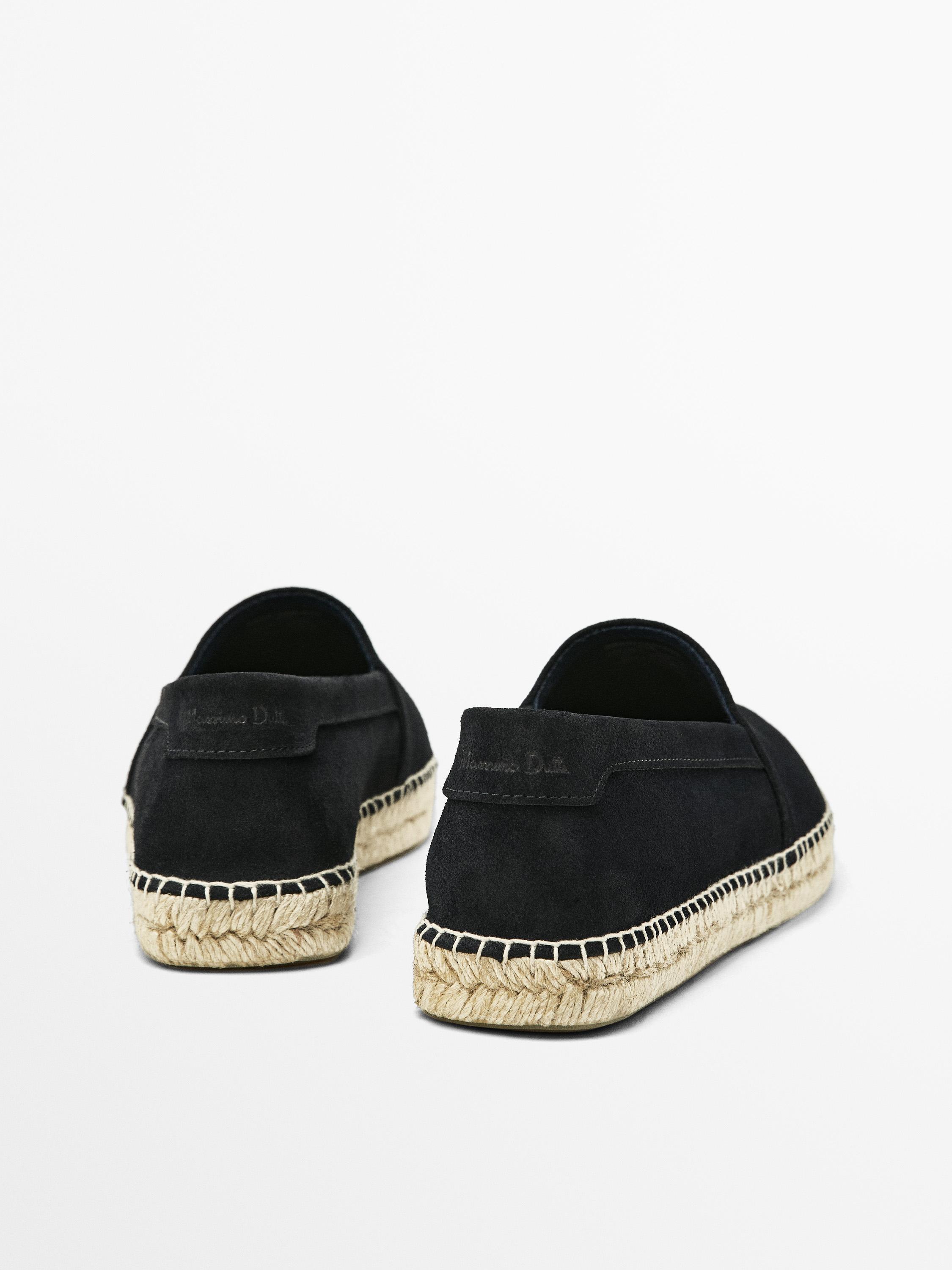 Split suede espadrilles