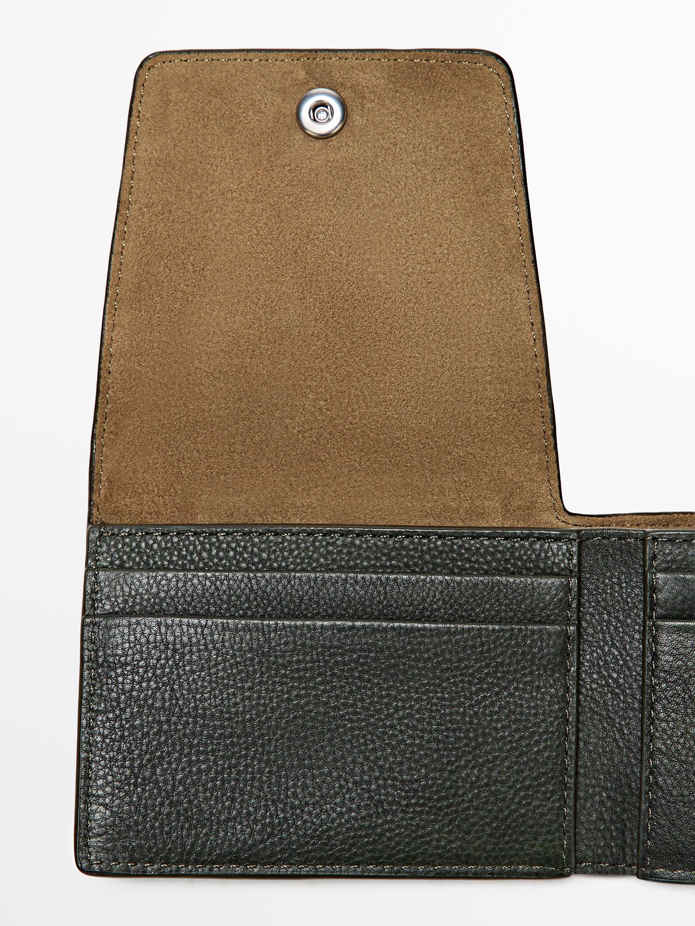 Nappa leather wallet — GREEN