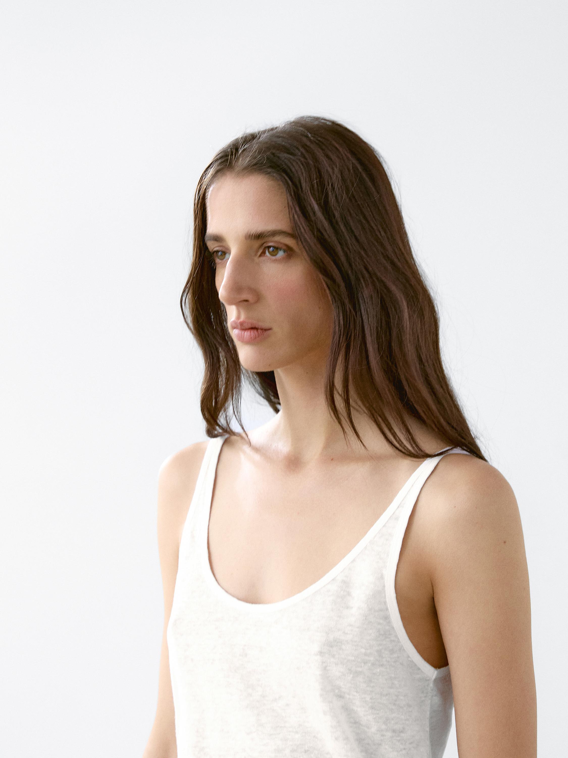 100% linen strappy top