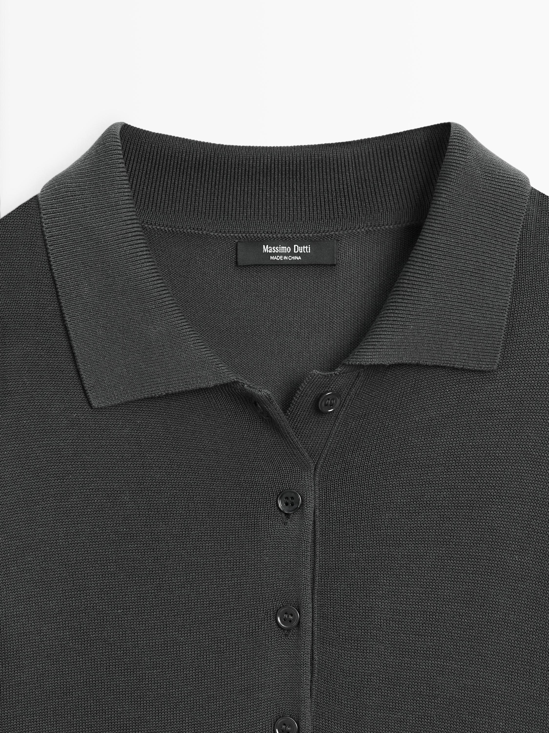 Contrast knit polo dress — LEAD