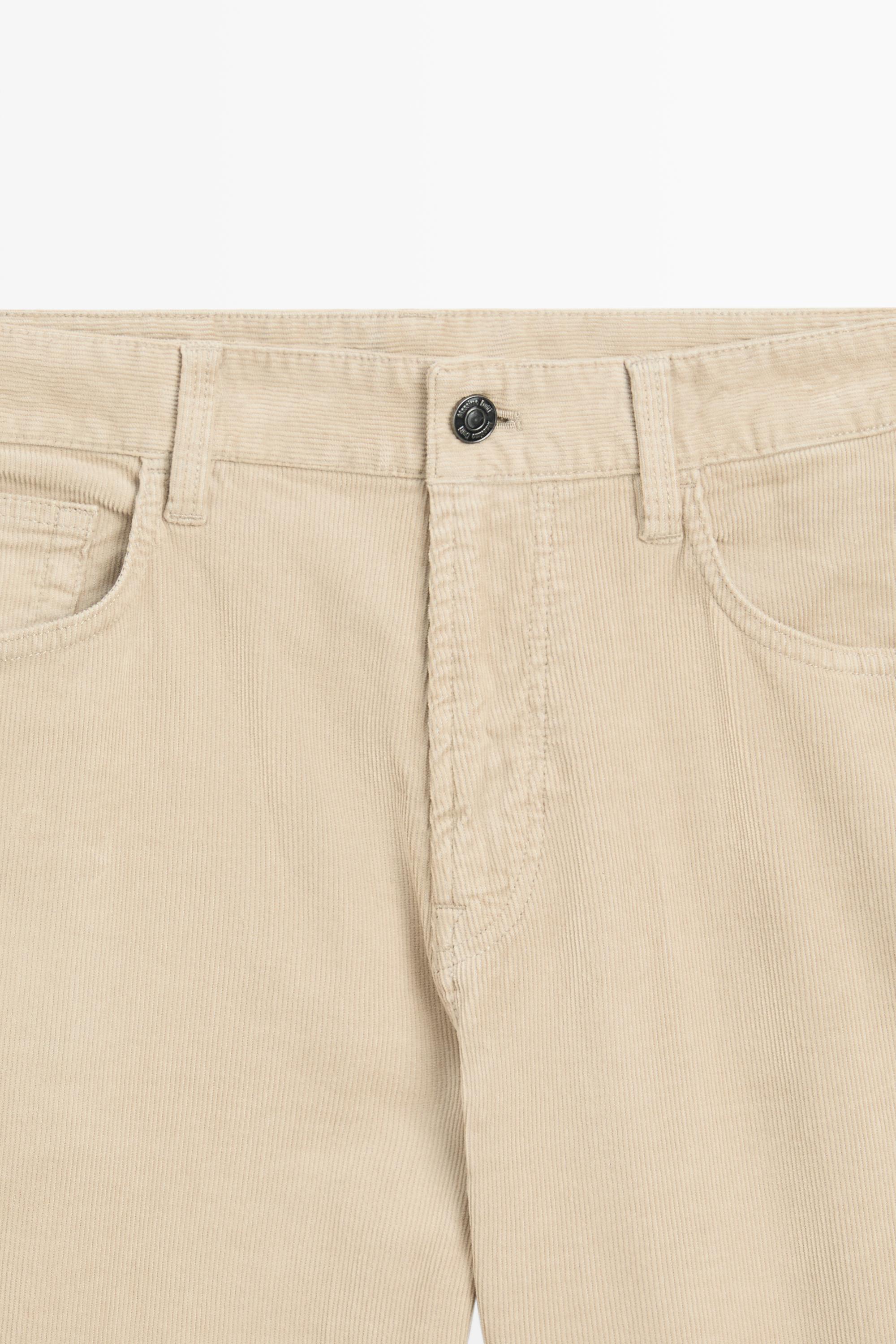 Corduroy tapered fit pants