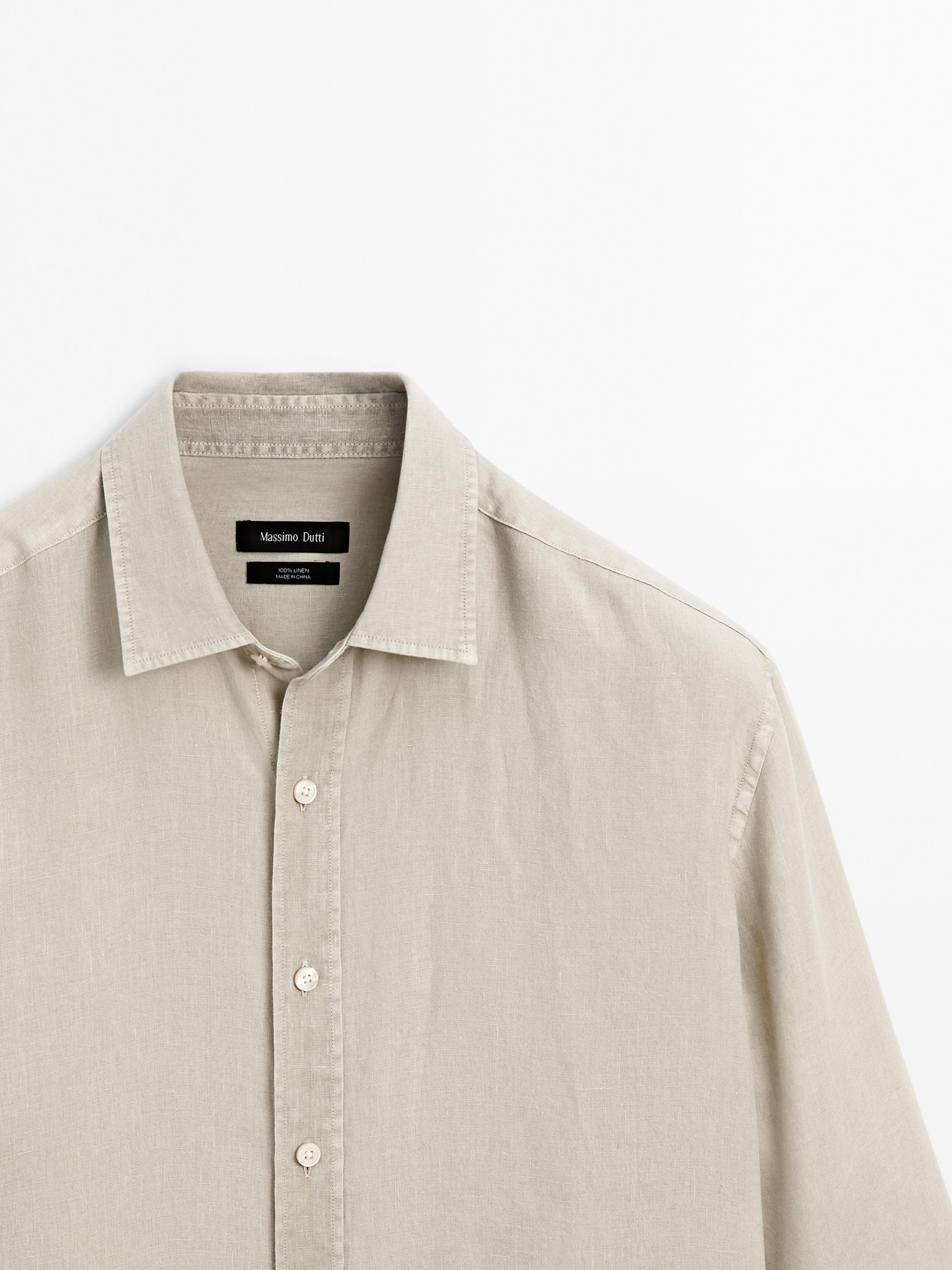 Regular fit shirt with maltinto finish
