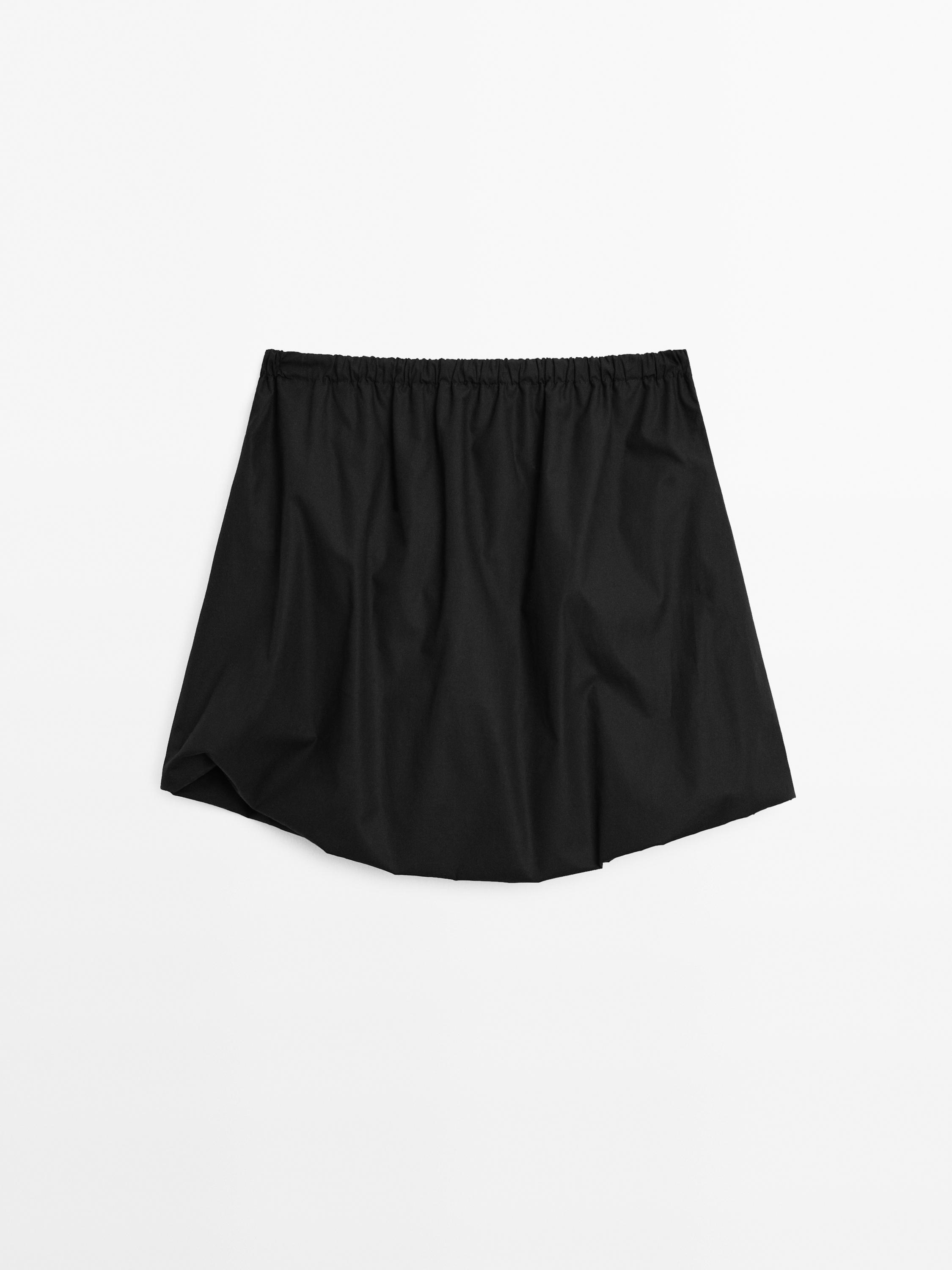 100% cotton balloon mini skirt