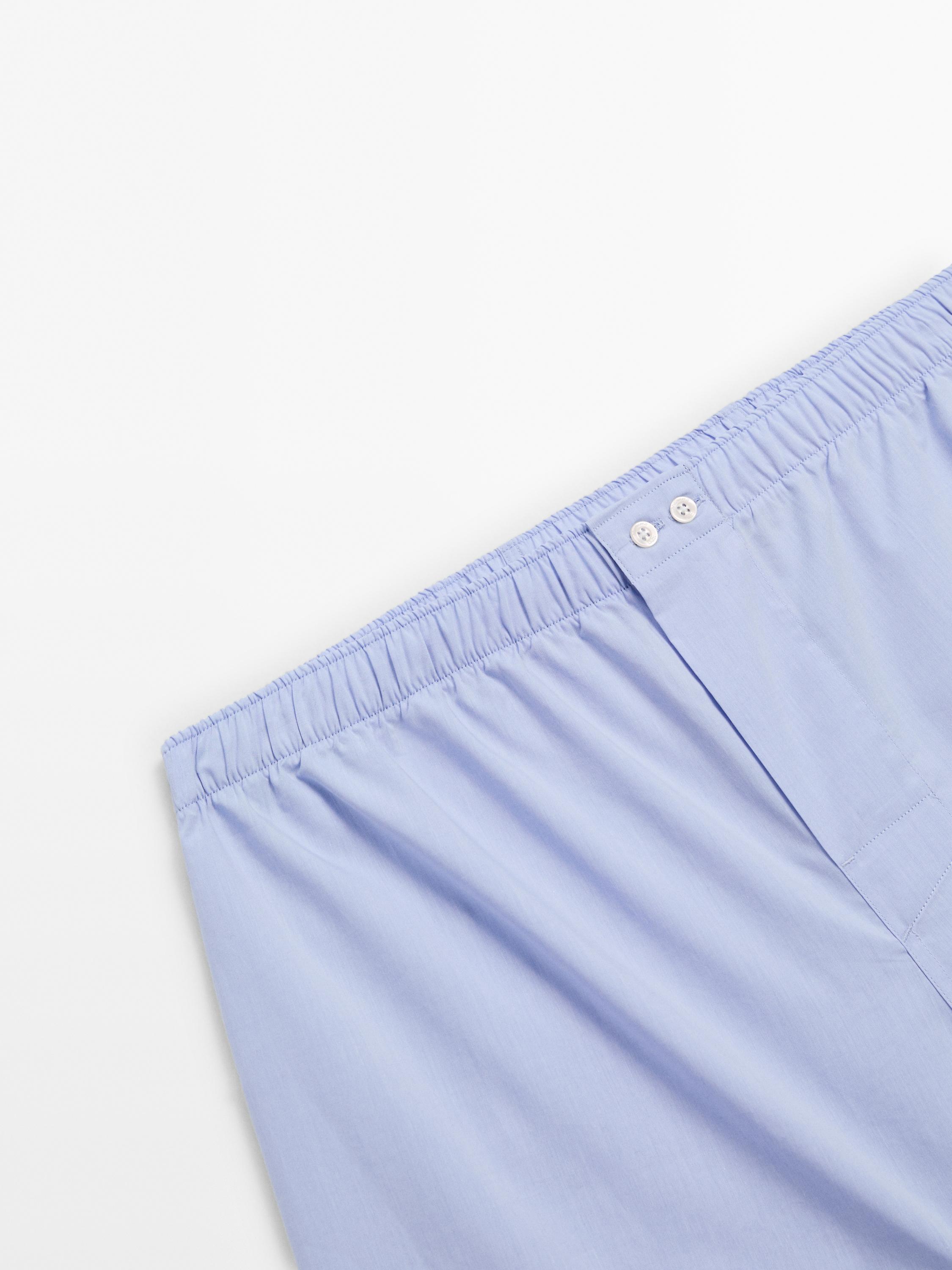 Plain poplin boxers — SKY BLUE