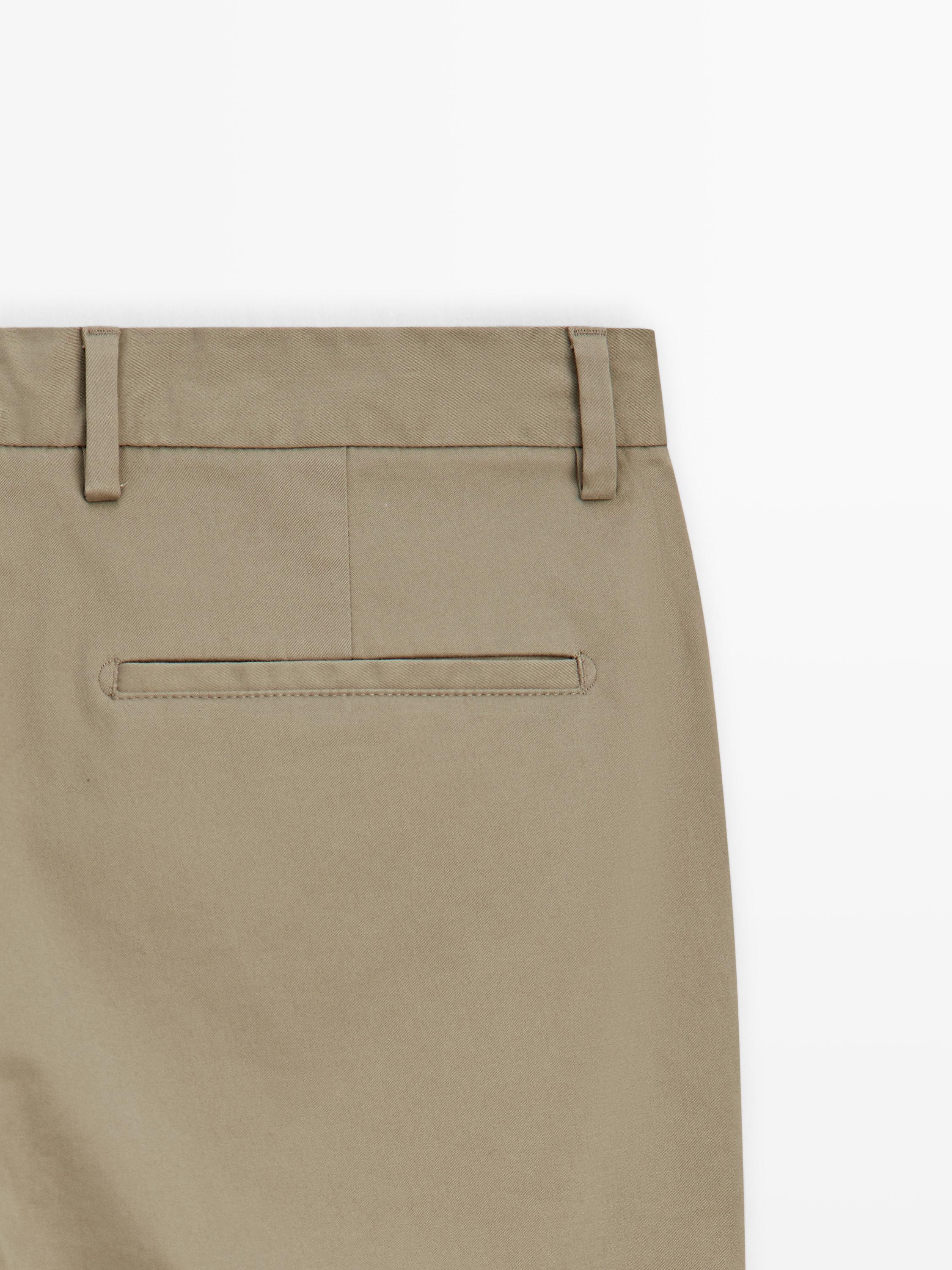 Slim fit cotton trousers — OCHRE