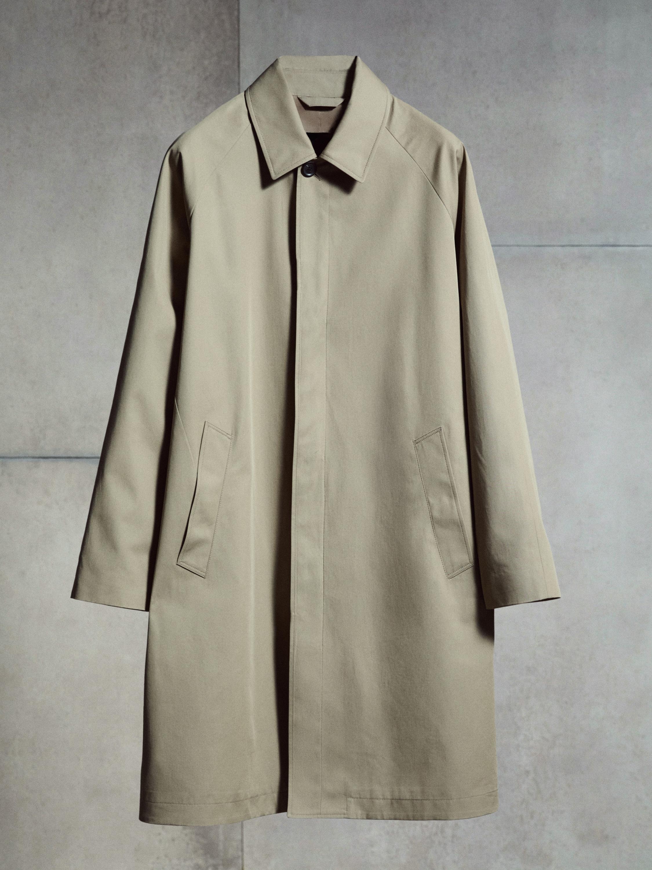 Lightweight cotton trench coat — BEIGE