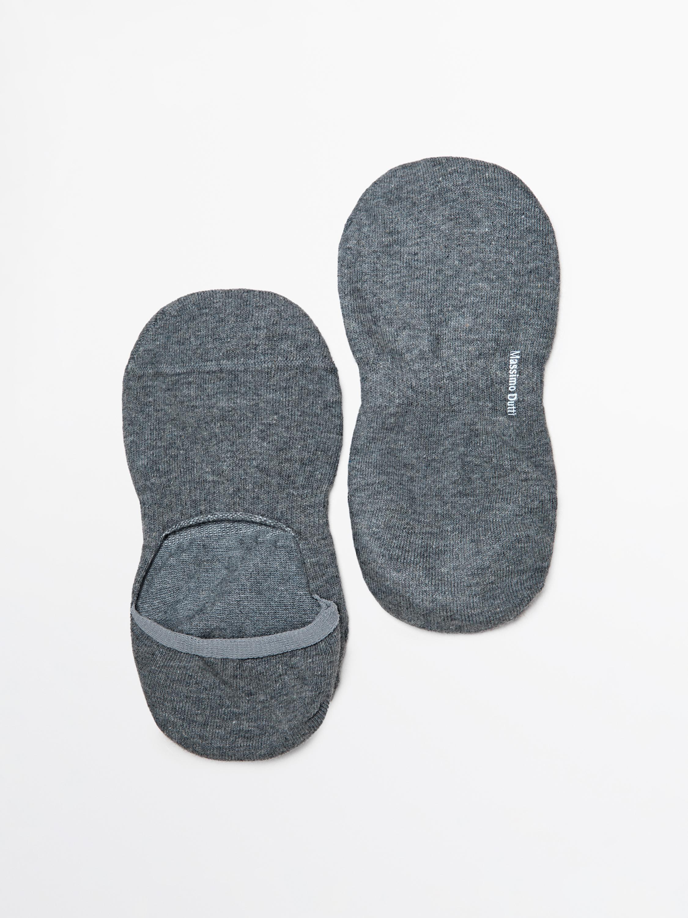 Pack of 3 pairs of no-show cotton blend socks