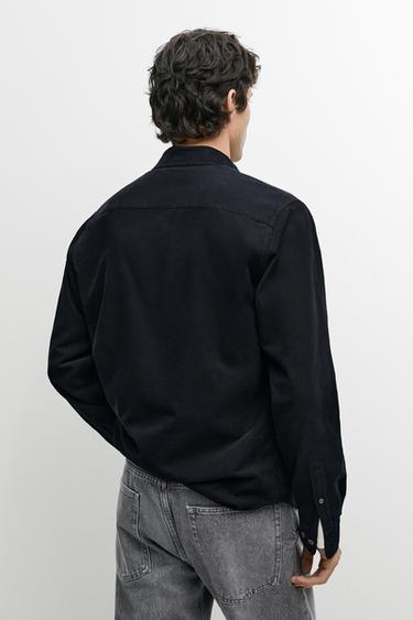 Regular fit needlecord shirt — NAVY BLUE 5