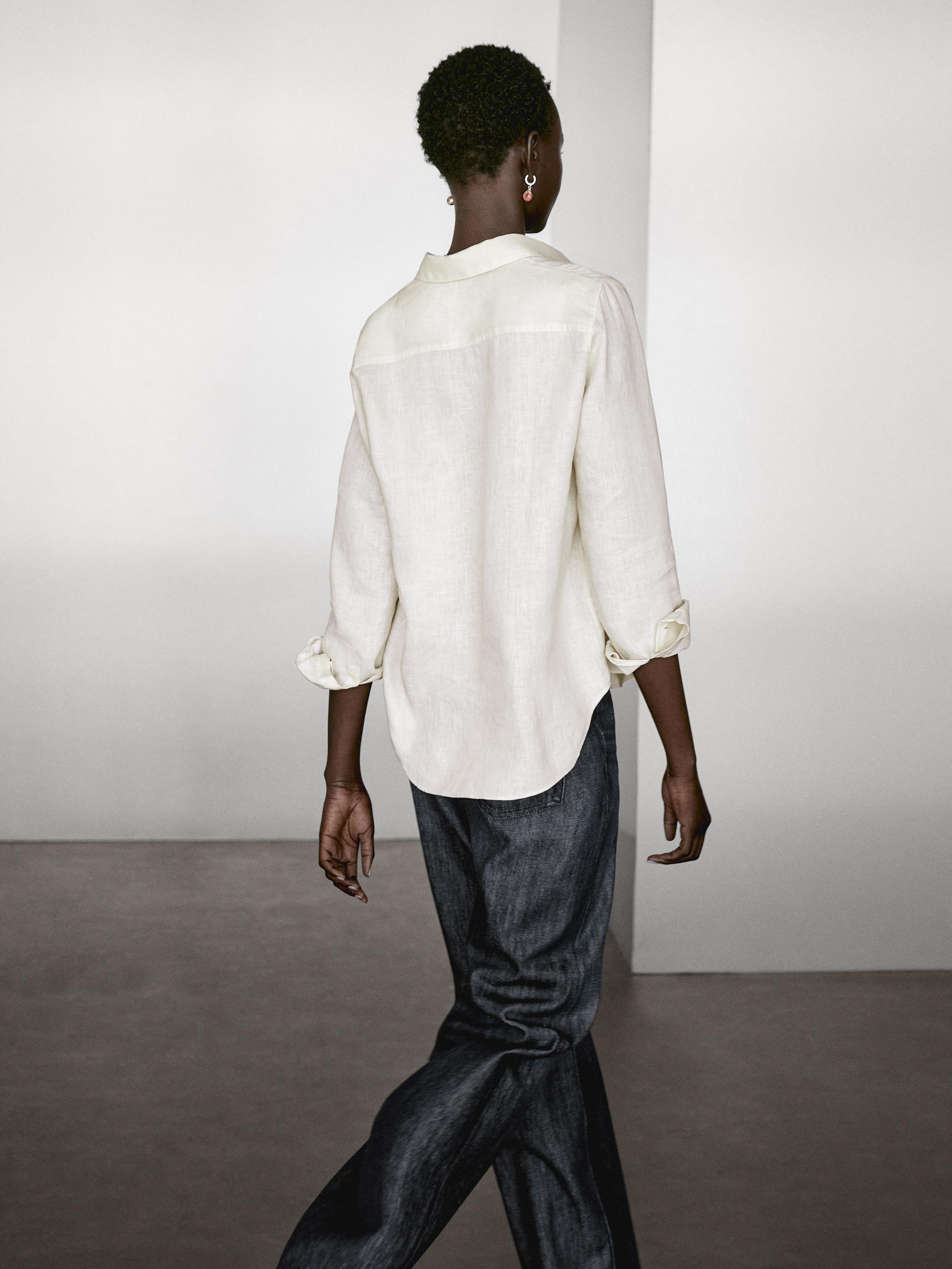 Flowing 100% linen shirt