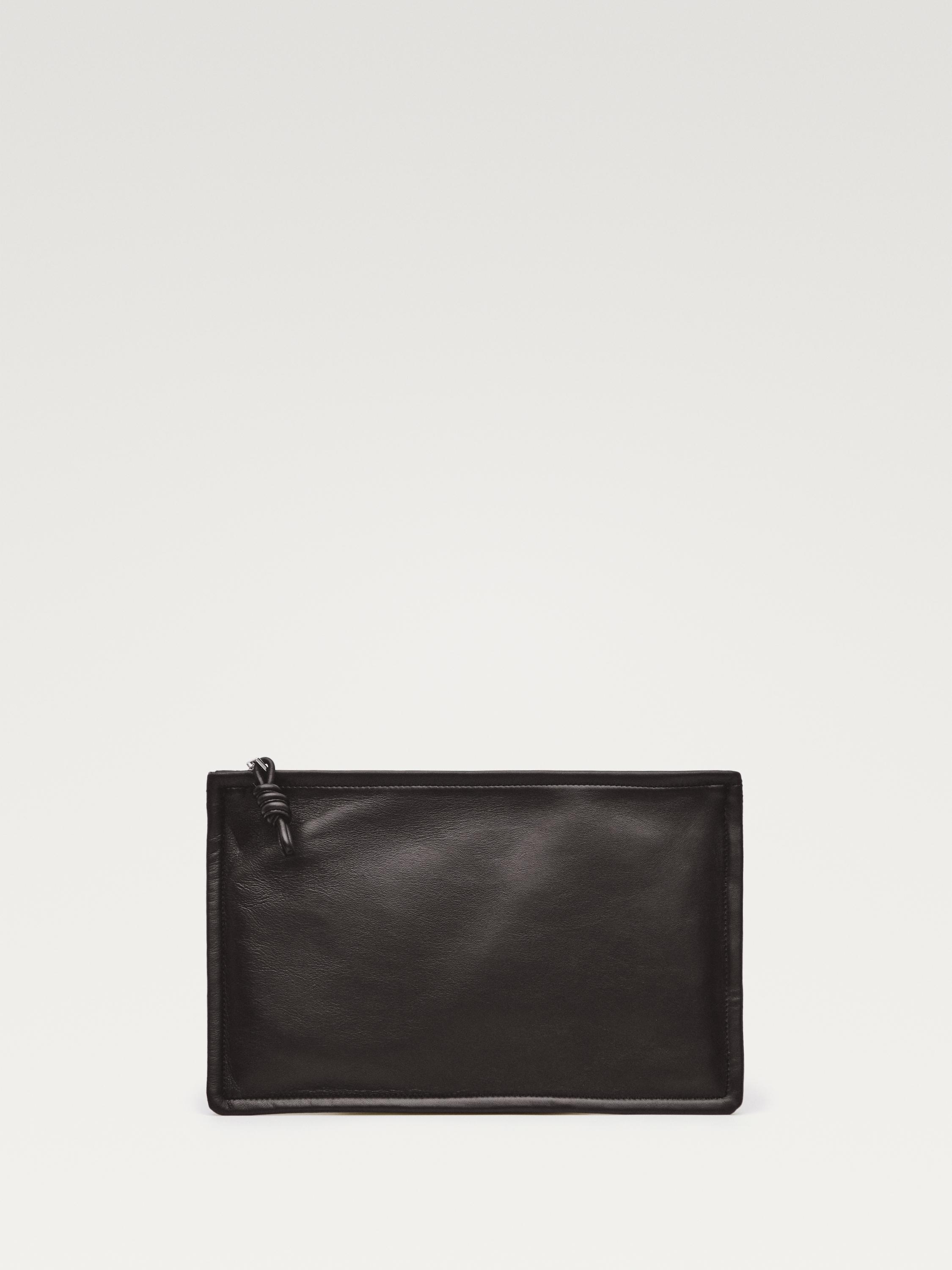 Pouch small bag nappa leather knot