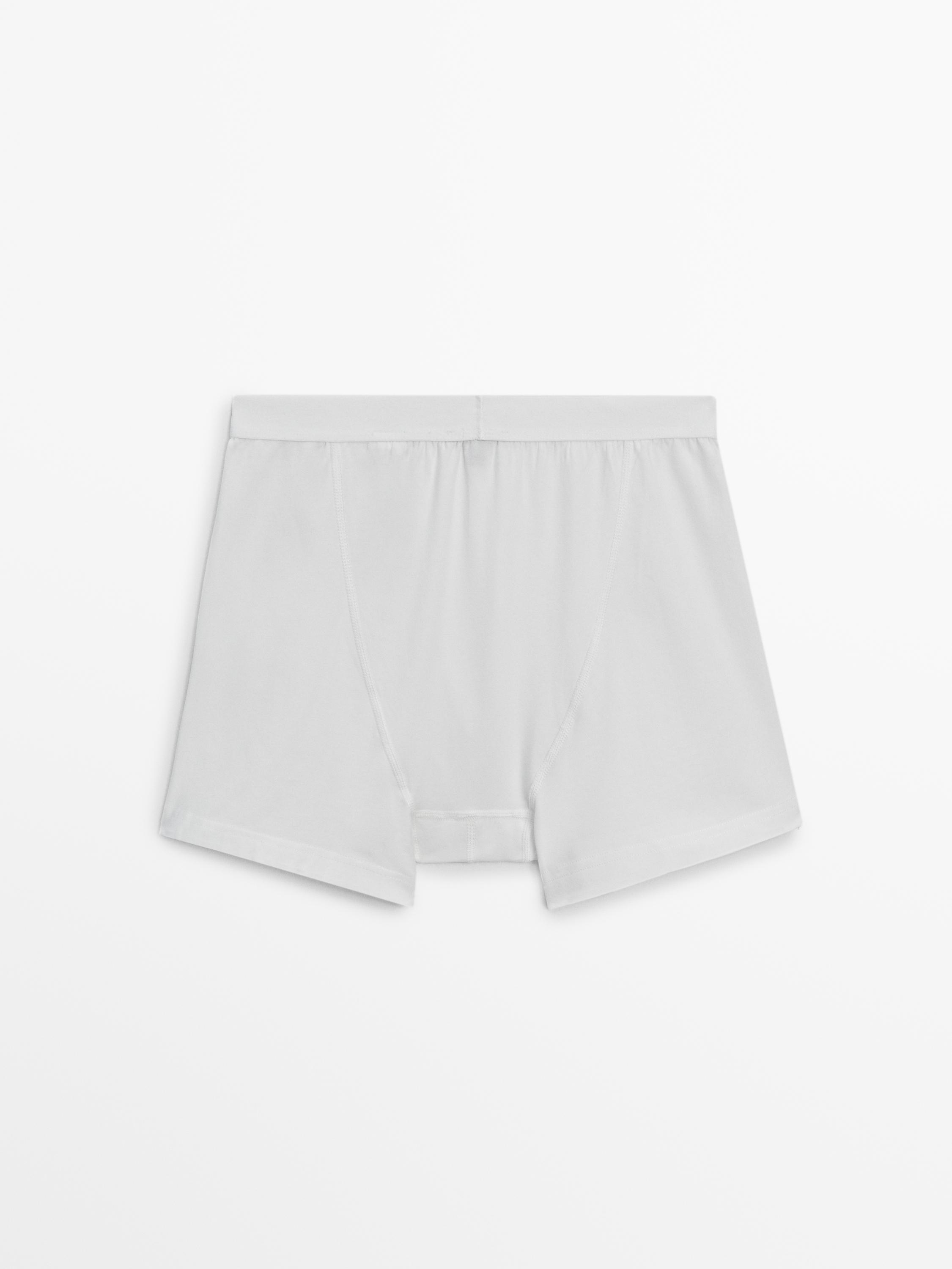 Plain cotton blend boxers