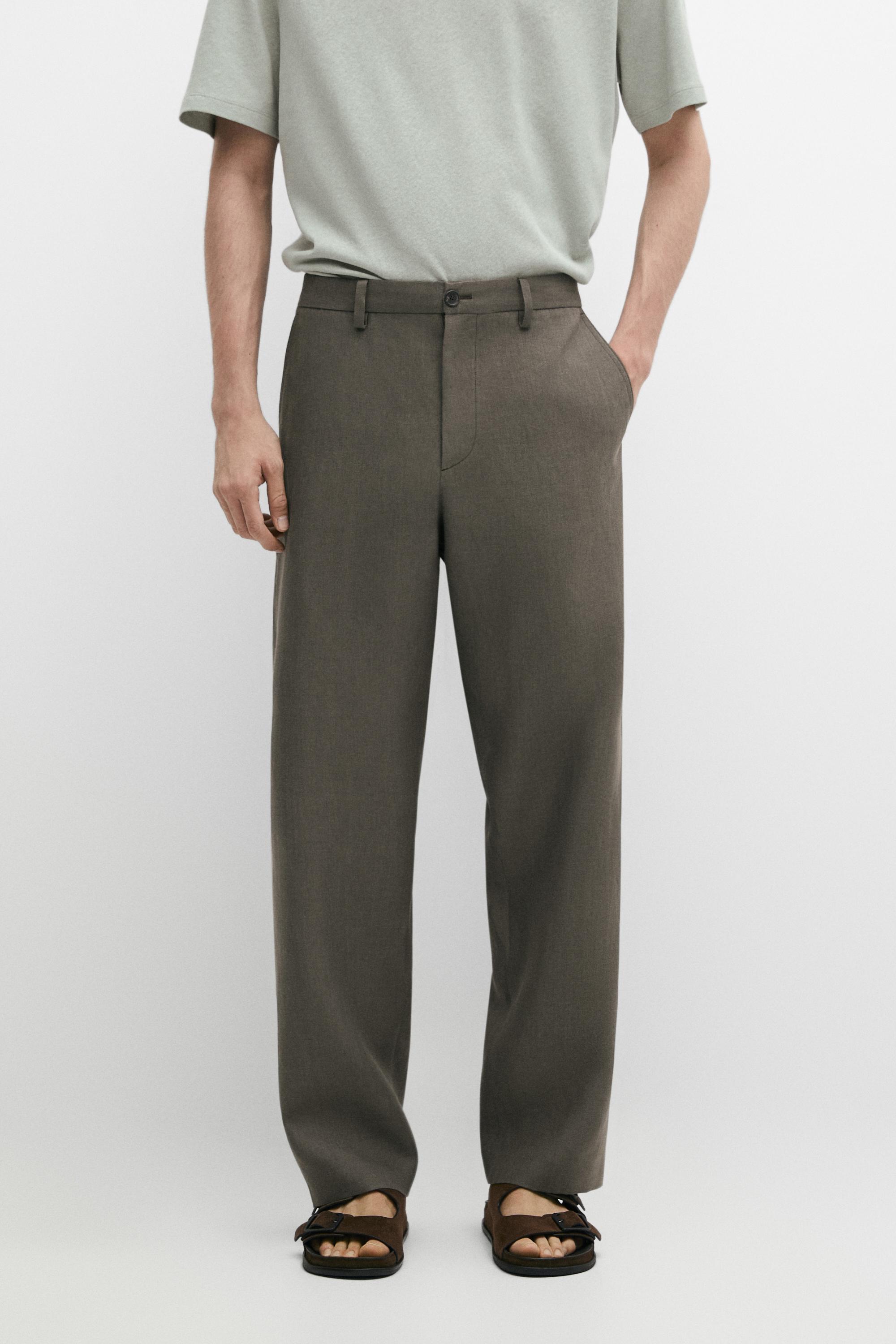 Pantalon straight 100&nbsp;% lin