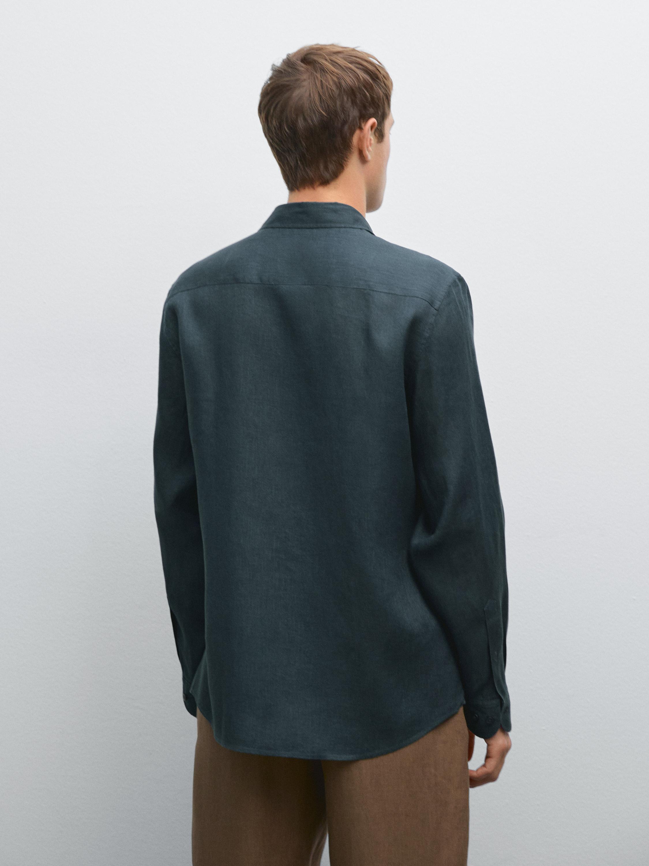 100% linen slim fit shirt