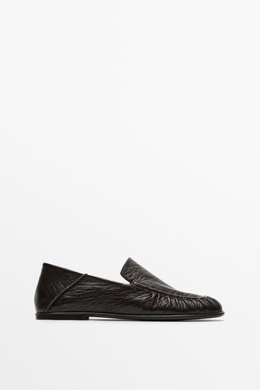 Milled leather loafer — BROWN 1