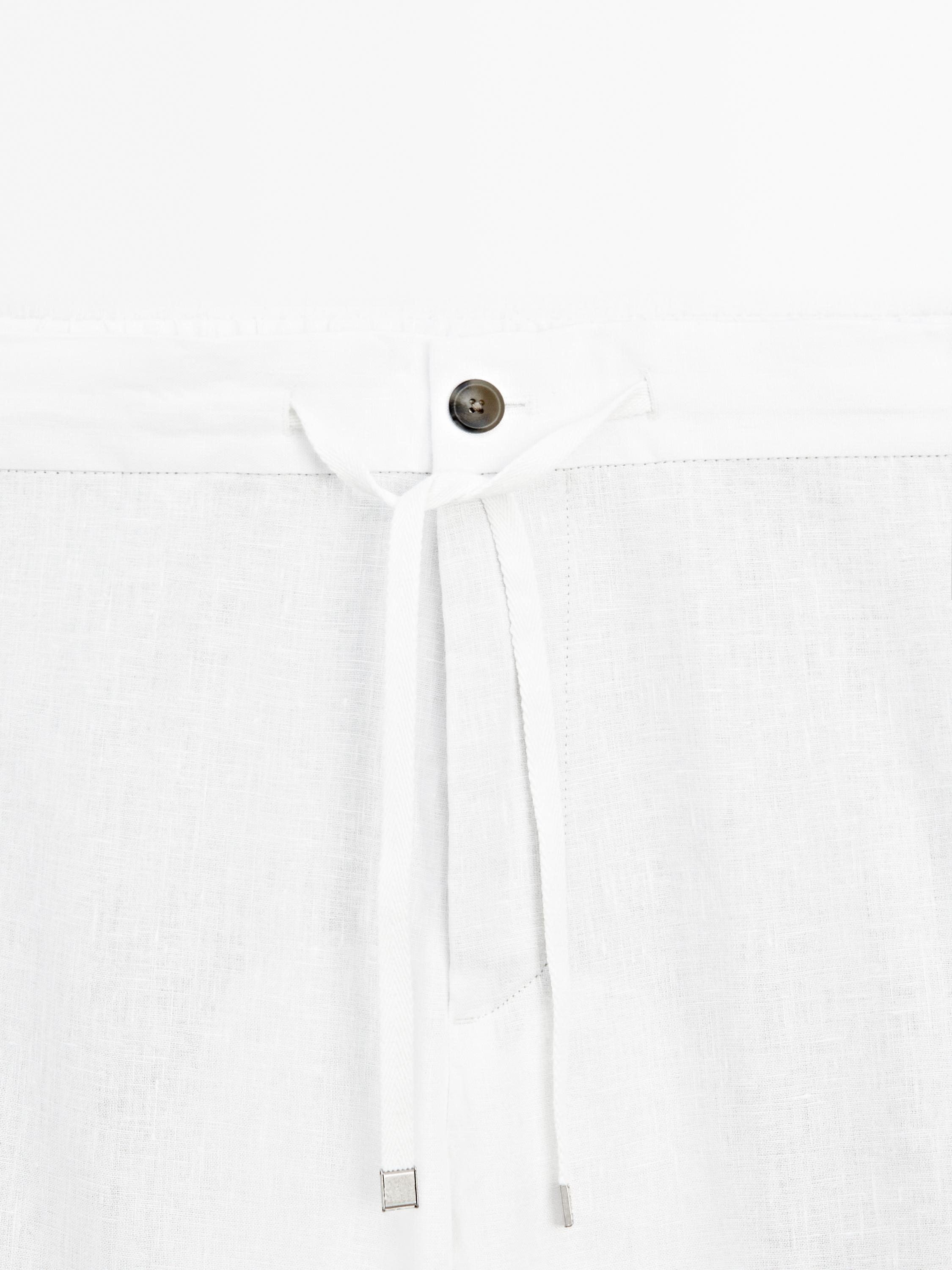 100% linen jogger trousers