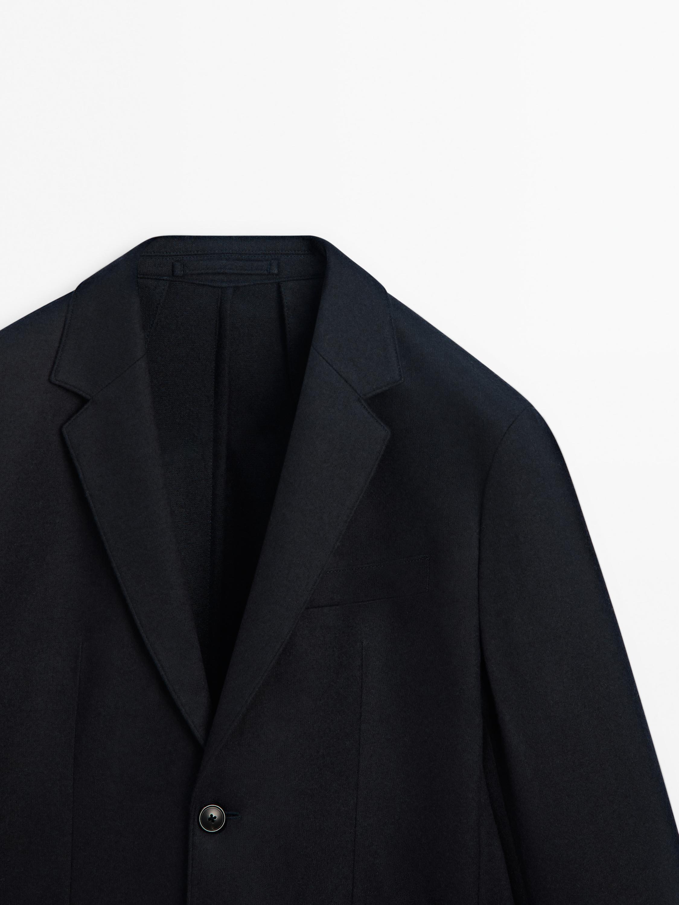 100% wool flowing blazer