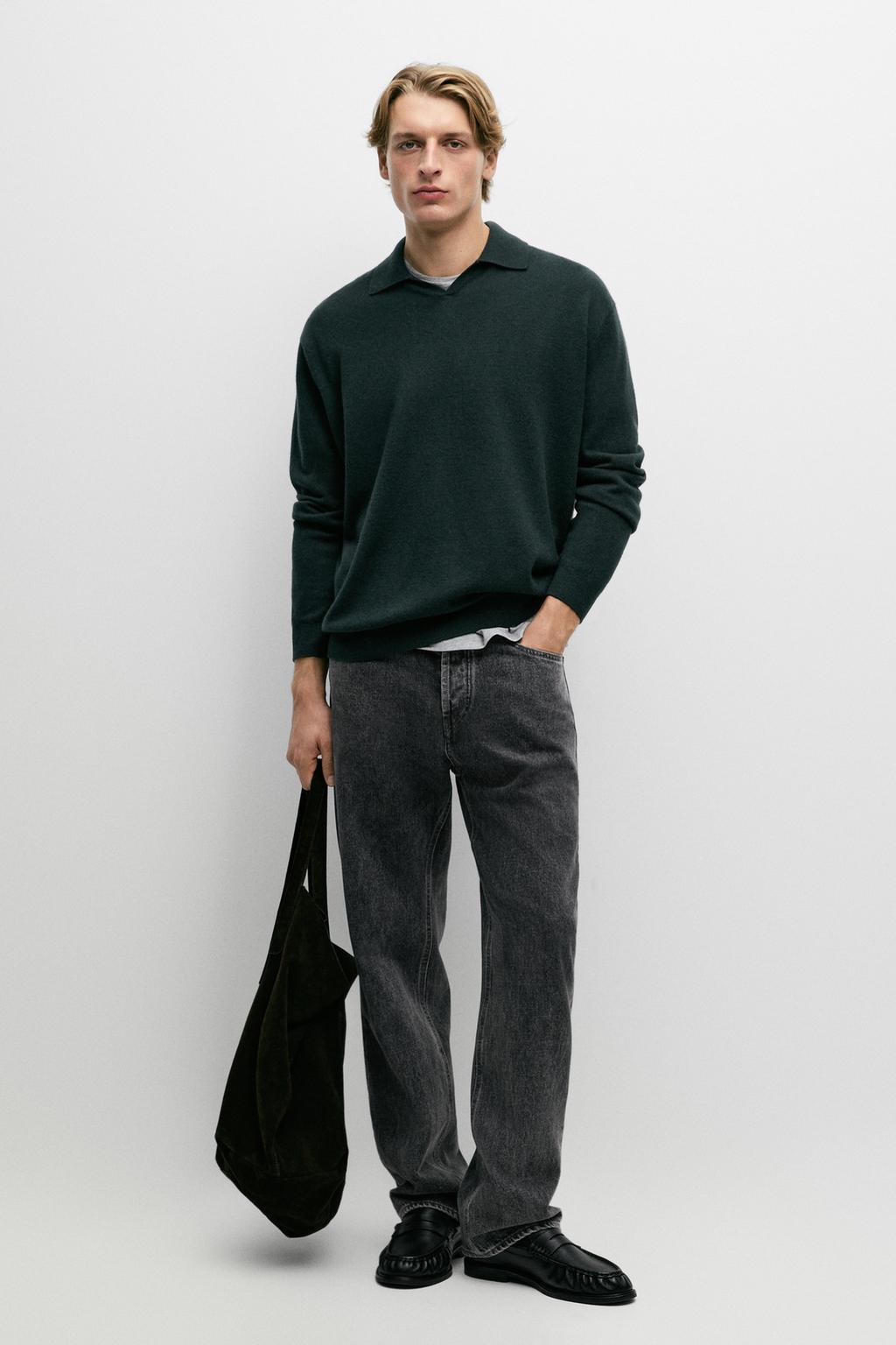 Massimo Dutti 100% yun trikotaj polo sviter