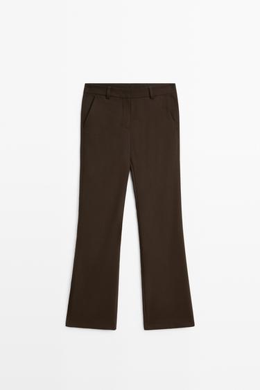 Technical flare fit pants — Chocolate 2