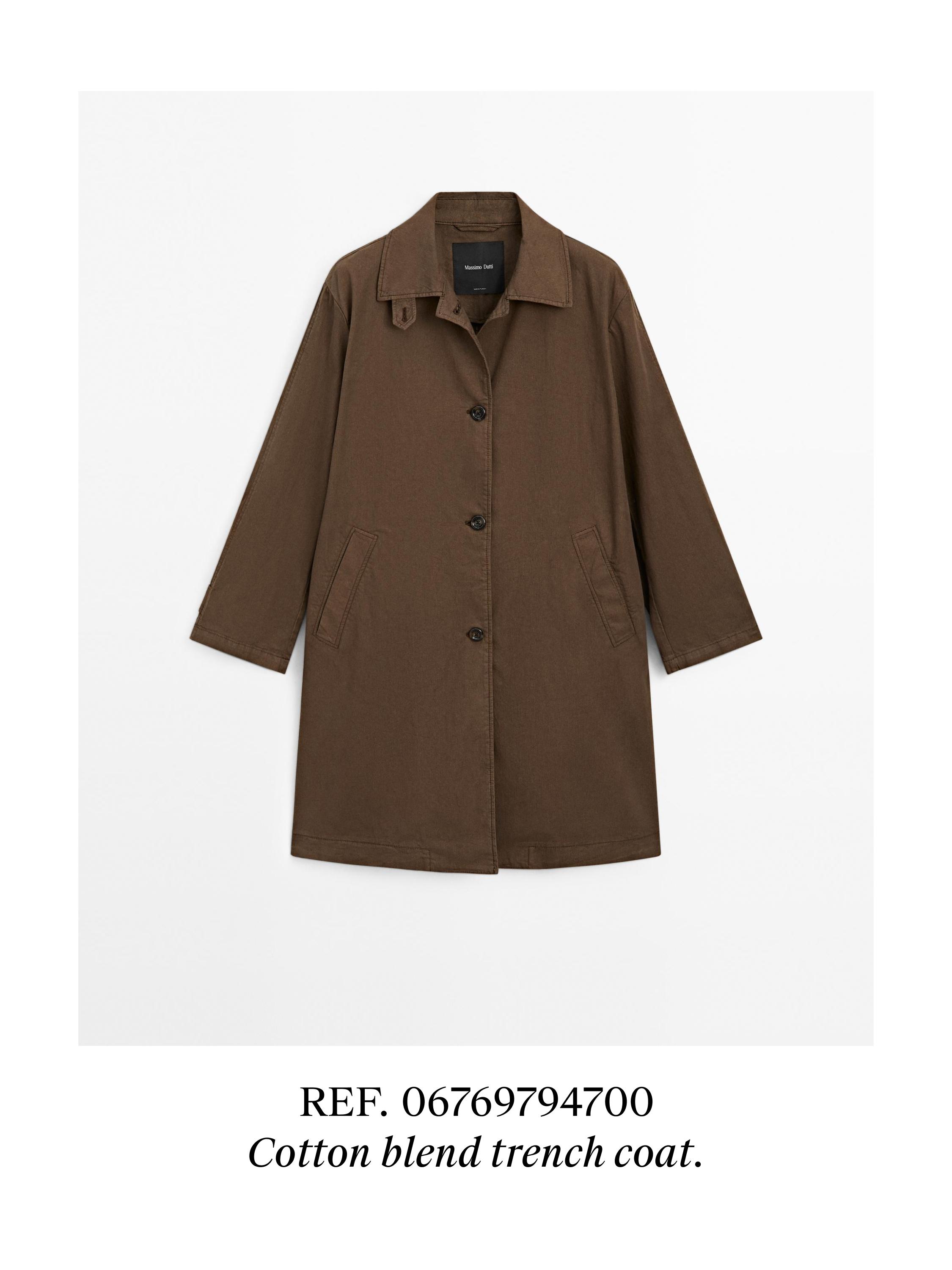 Cotton blend trench coat