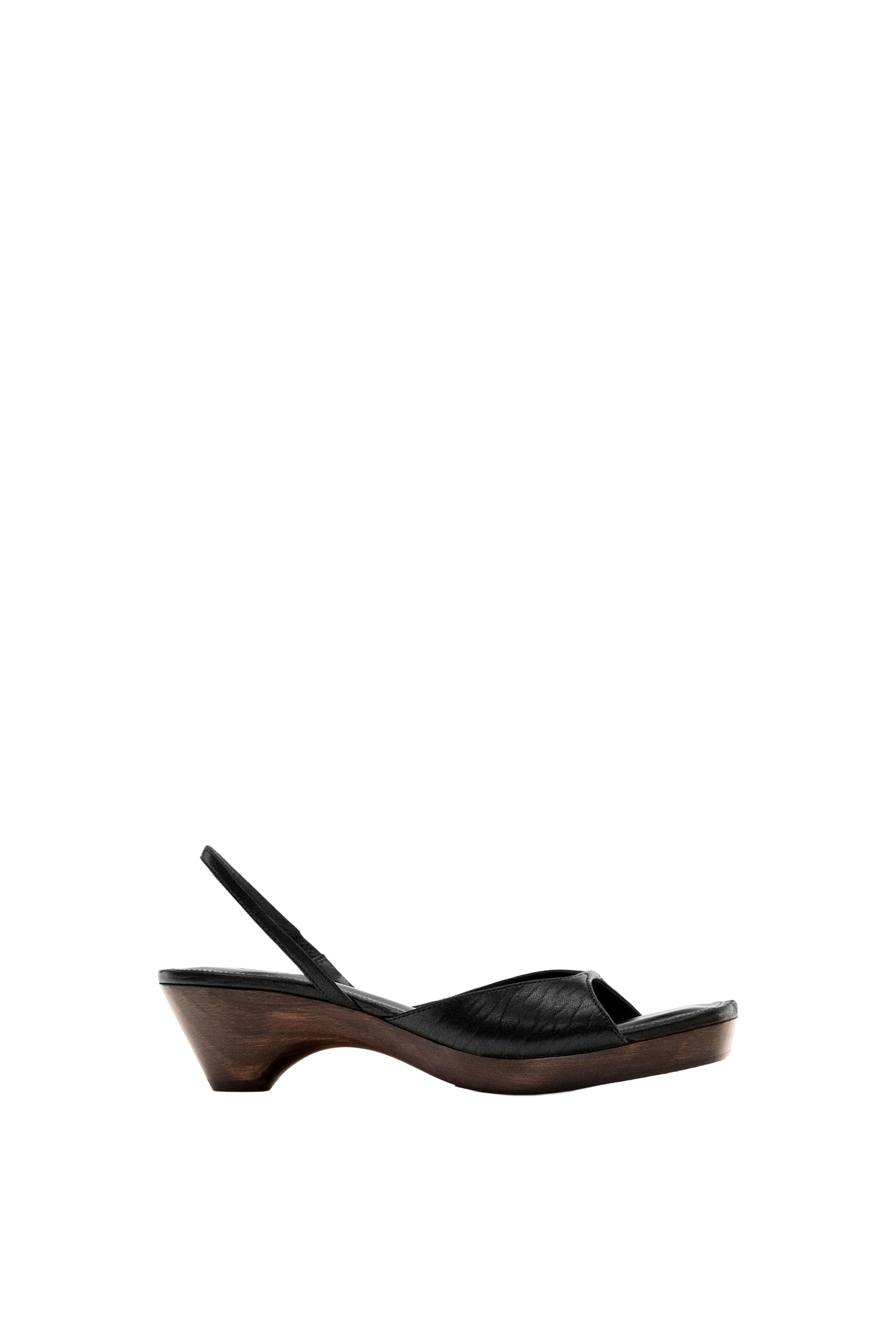 Sandali Con Tacco In Legno - Limited Edition - Nero - 35 - Massimo Dutti - Femminile