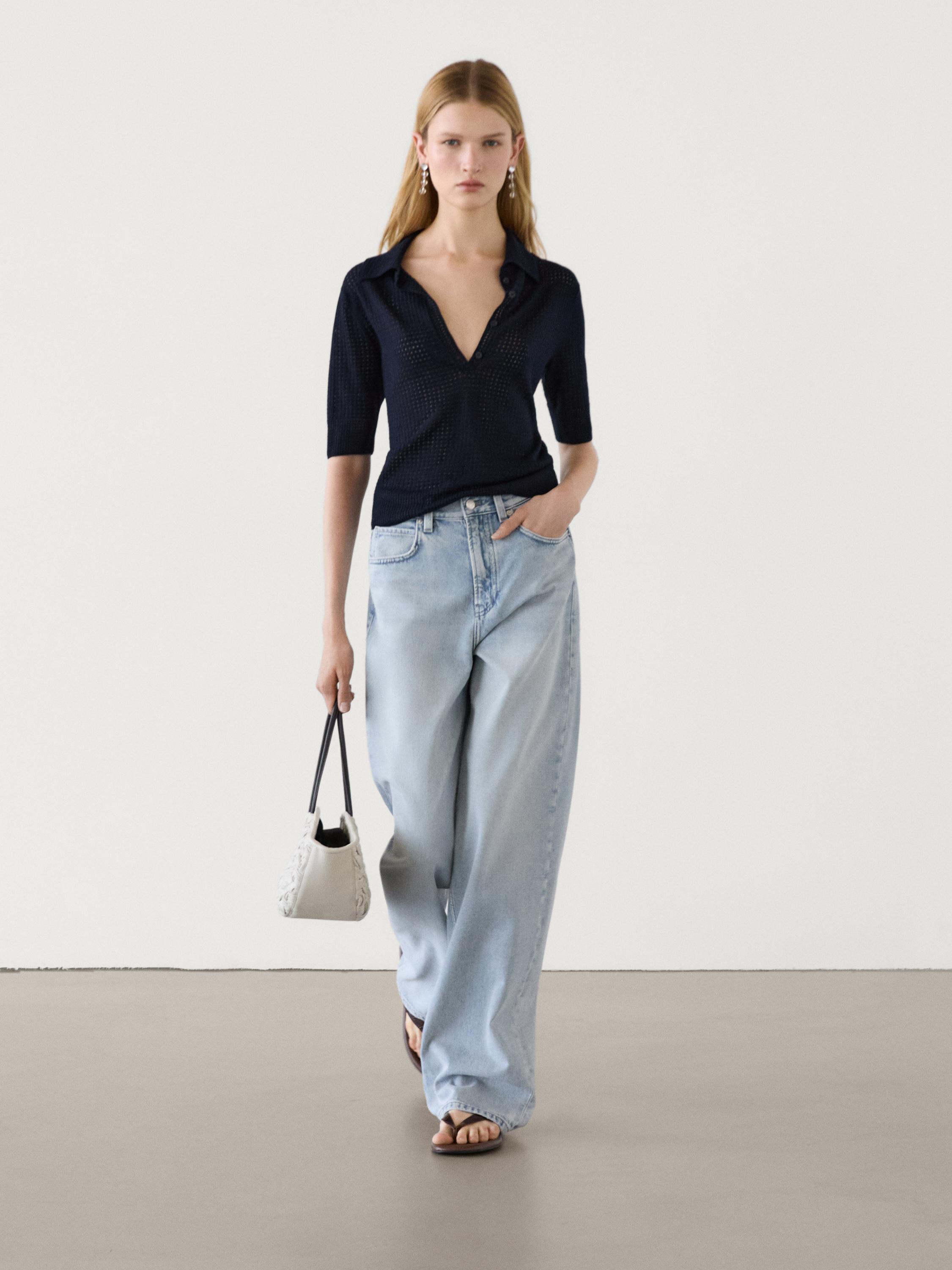 Jerseis azules para mujer Massimo Dutti