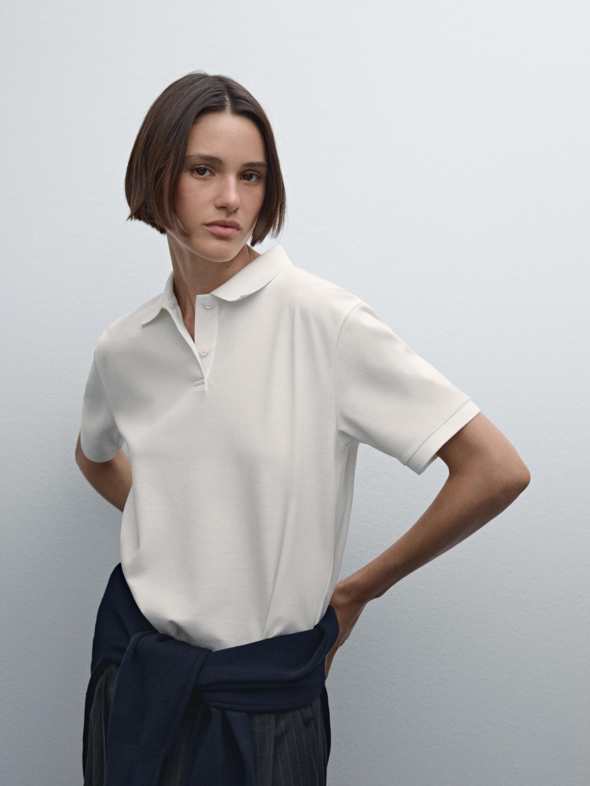 Polo en piqué de coton mercerisé