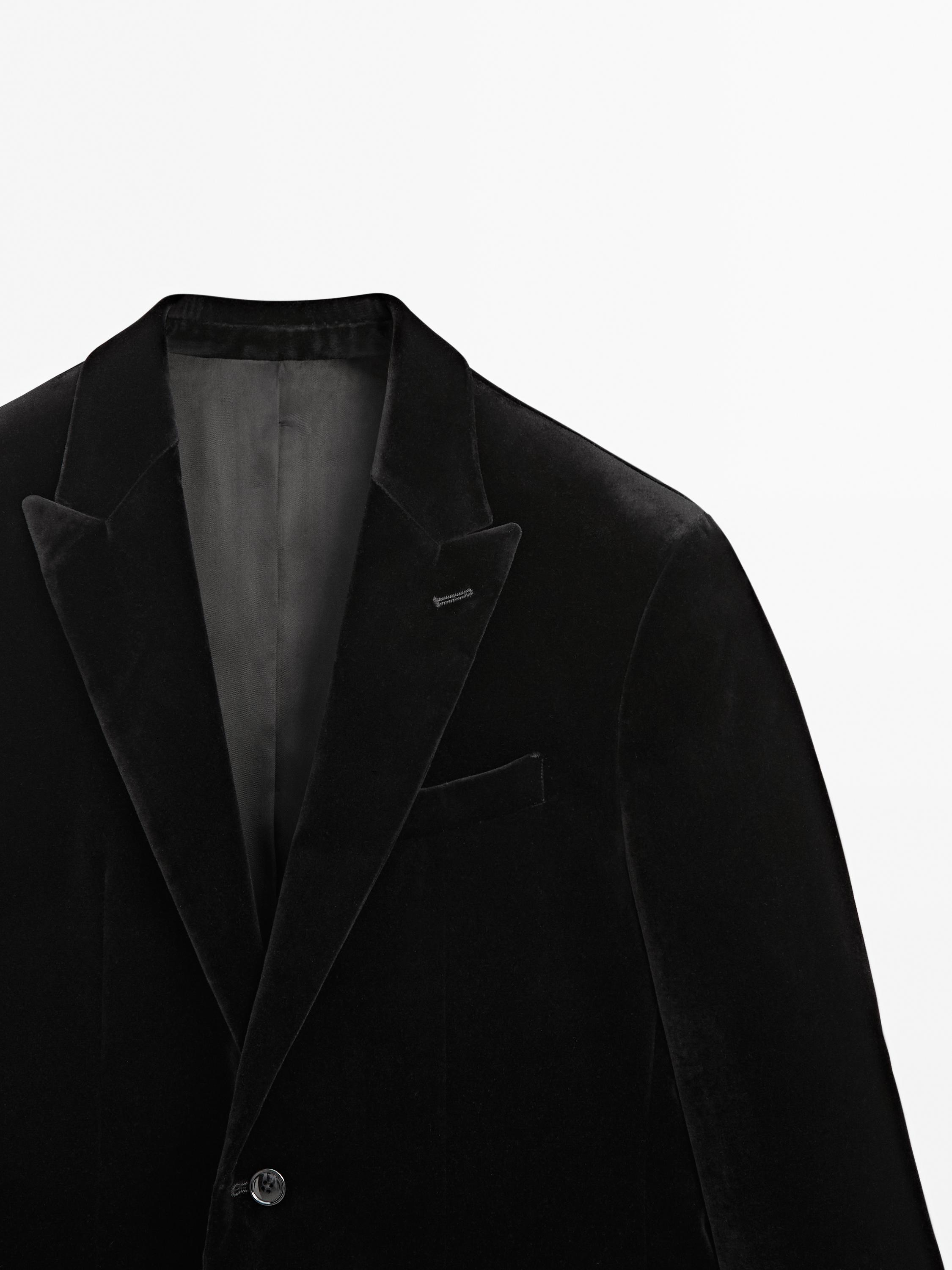 Blazer en velours de coton mélangé