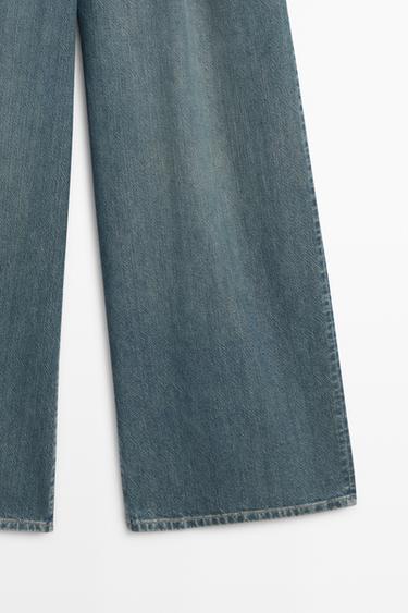 High-waist wide-leg jeans total look — BLUE 7