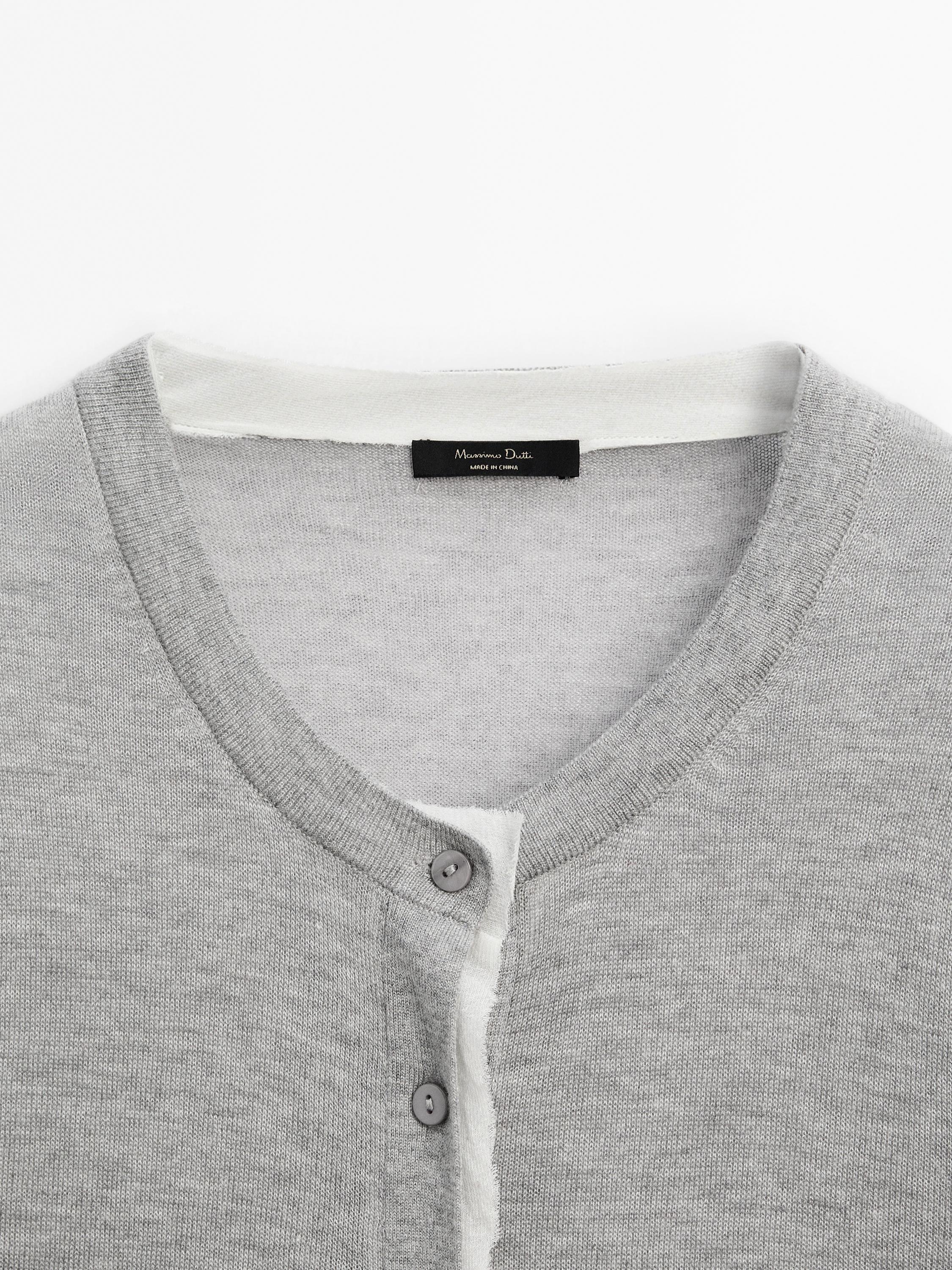 Lightweight cardigan with distressed detail