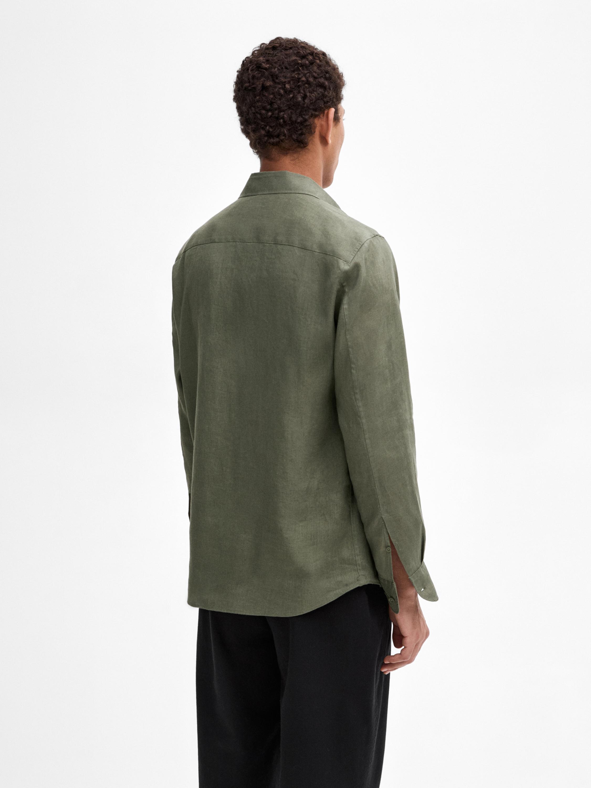 100% linen slim fit shirt
