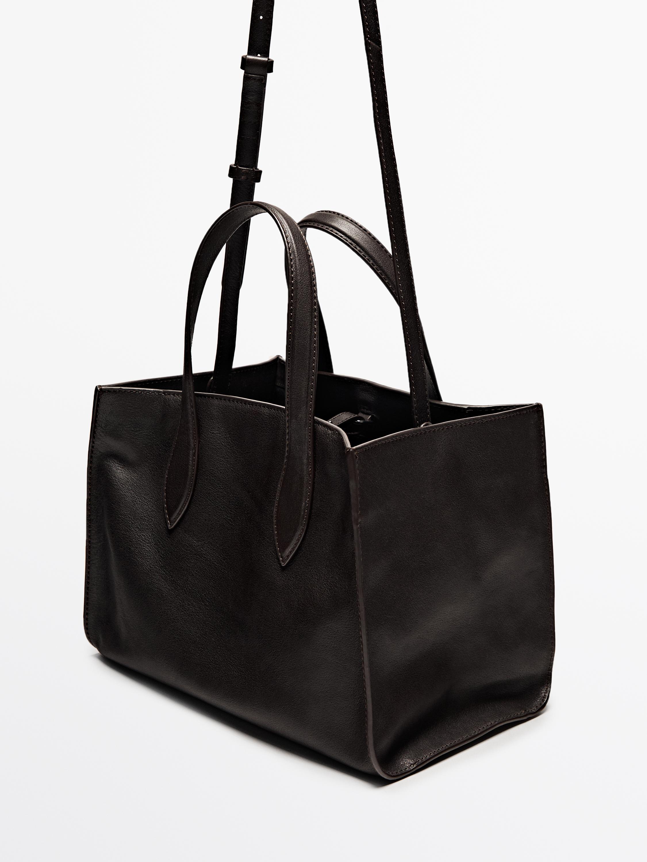 Tote bag en cuir nappa