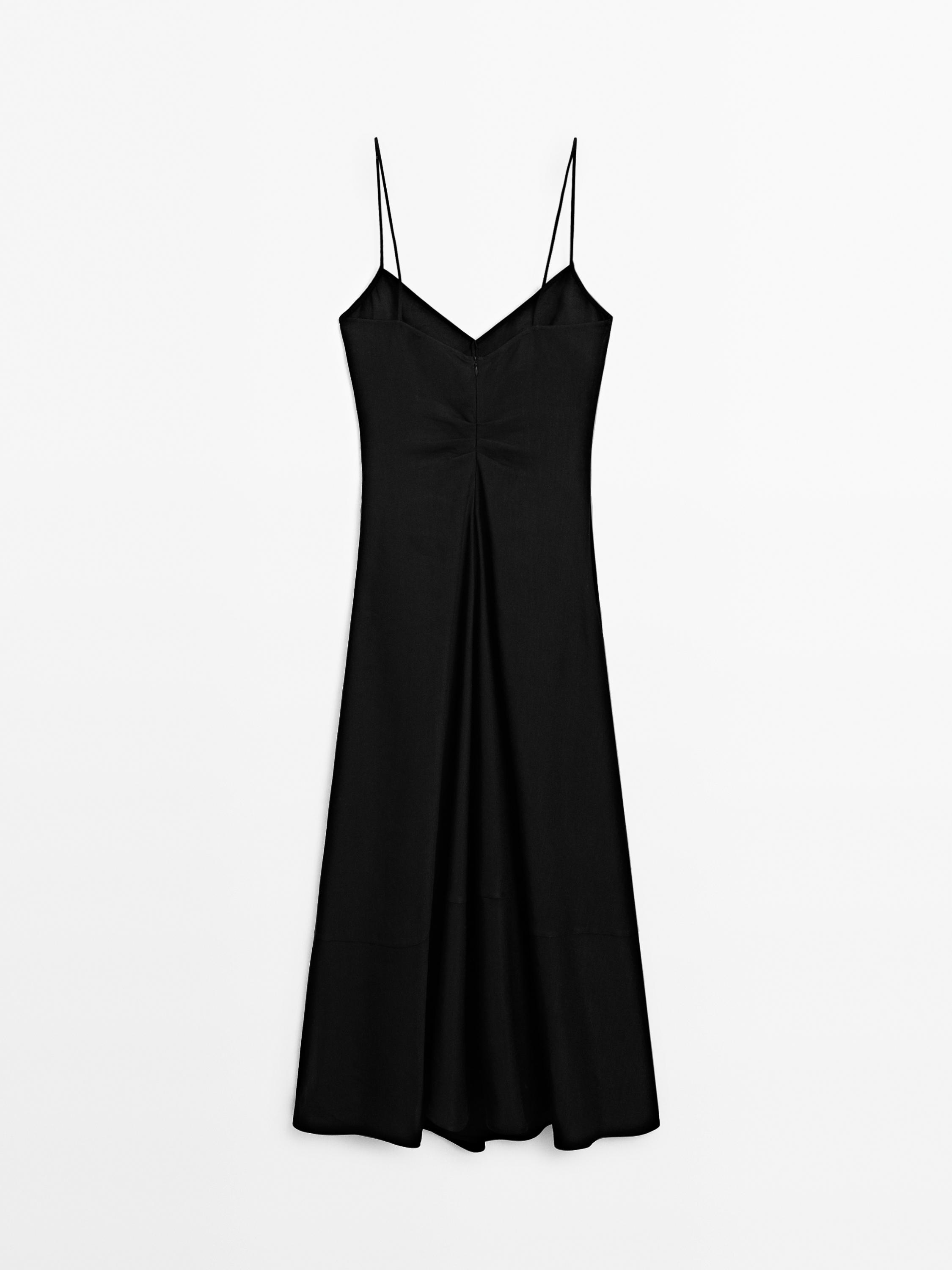 Long flowing V-neck dress