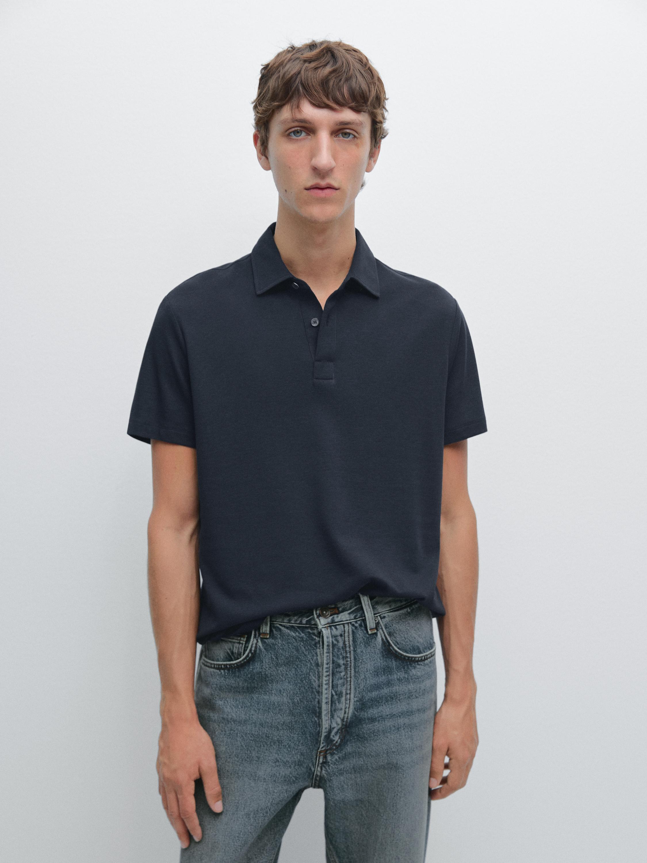 Poloshirt mit kurzen Ärmeln aus Baumwollmischgewebe