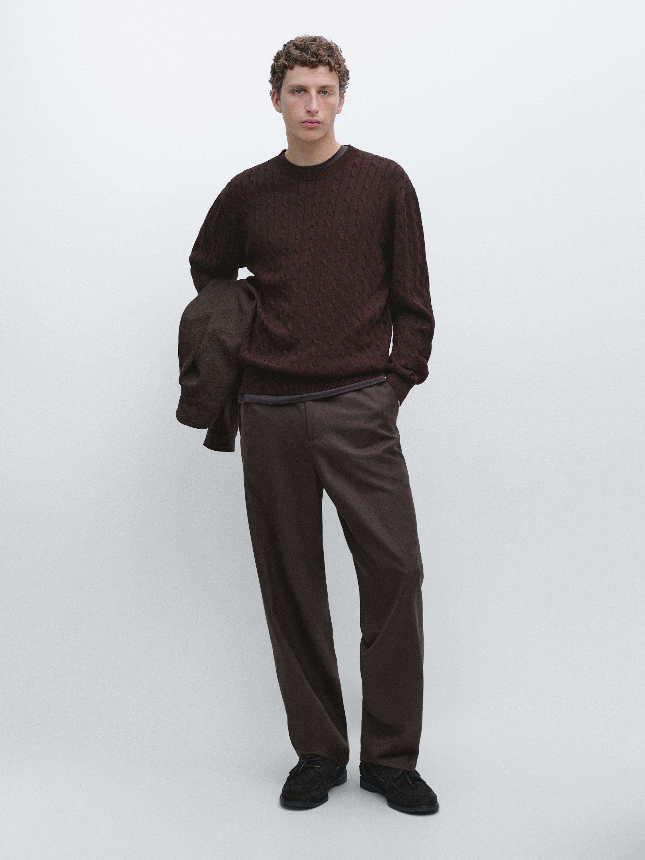 Cotton cable-knit sweater