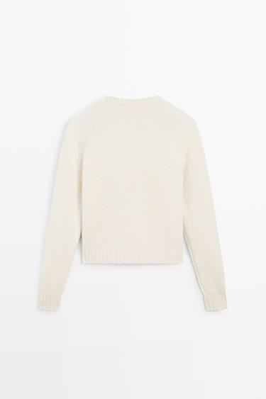 100% cashmere knit sweater — Vanilla 6