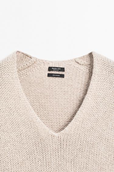 100% cashmere V-neck sweater — MINK 9