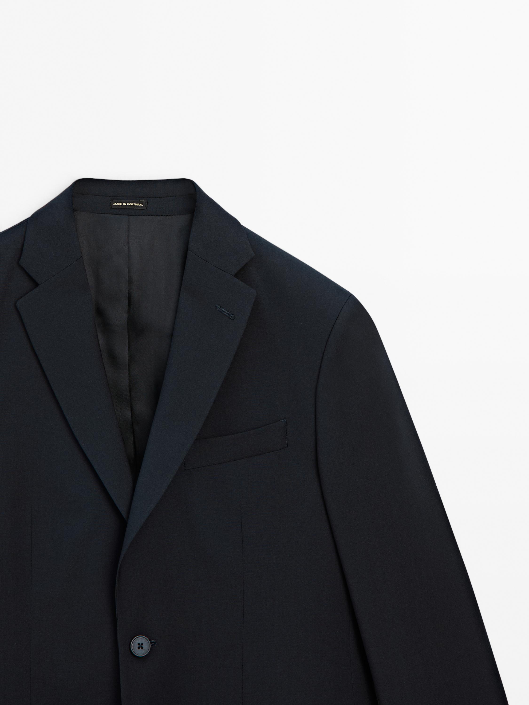 100% wool suit blazer
