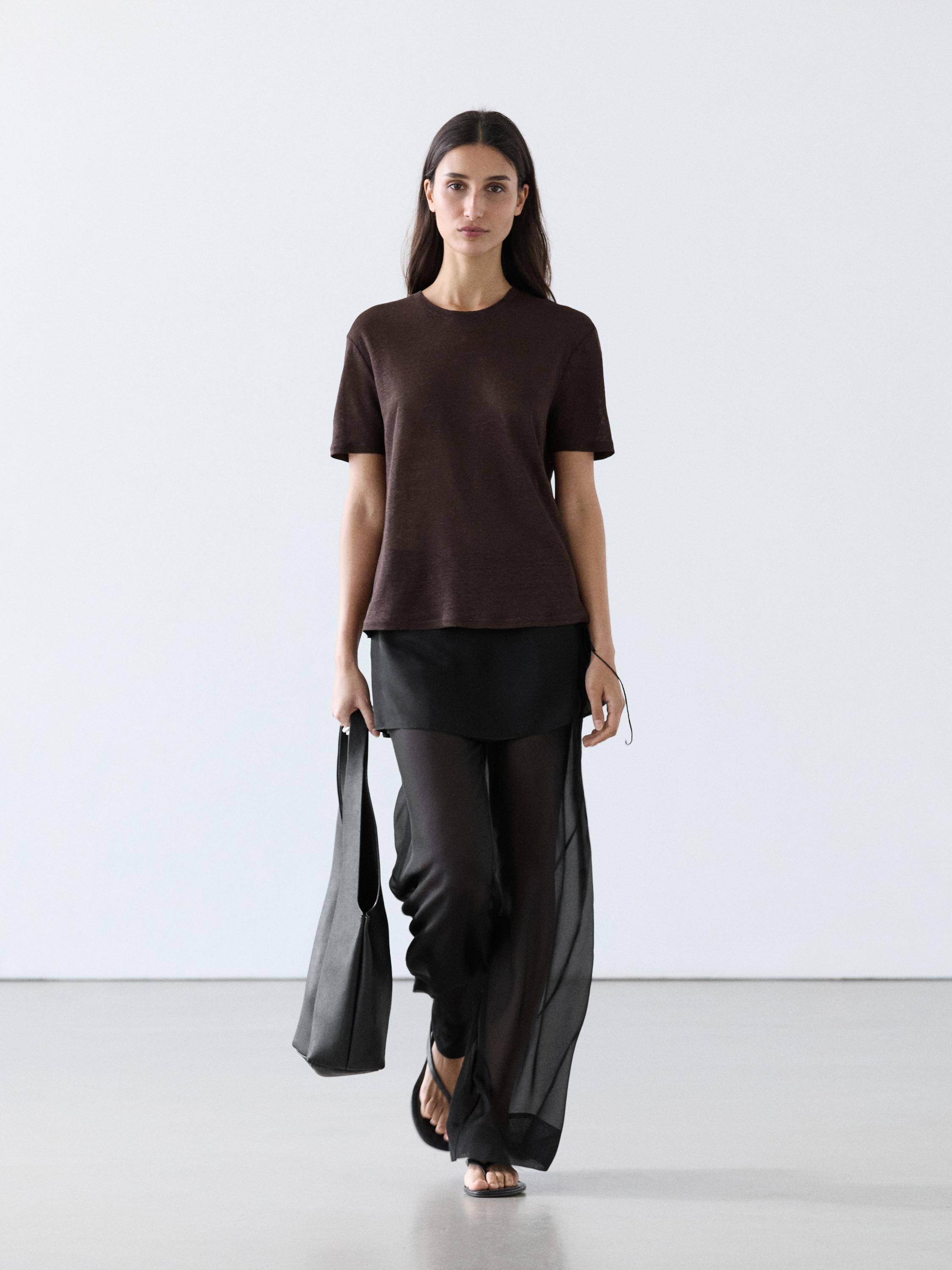 Linen short sleeve T-shirt