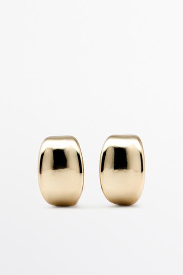 Curved hoop earrings — GOLDEN 1