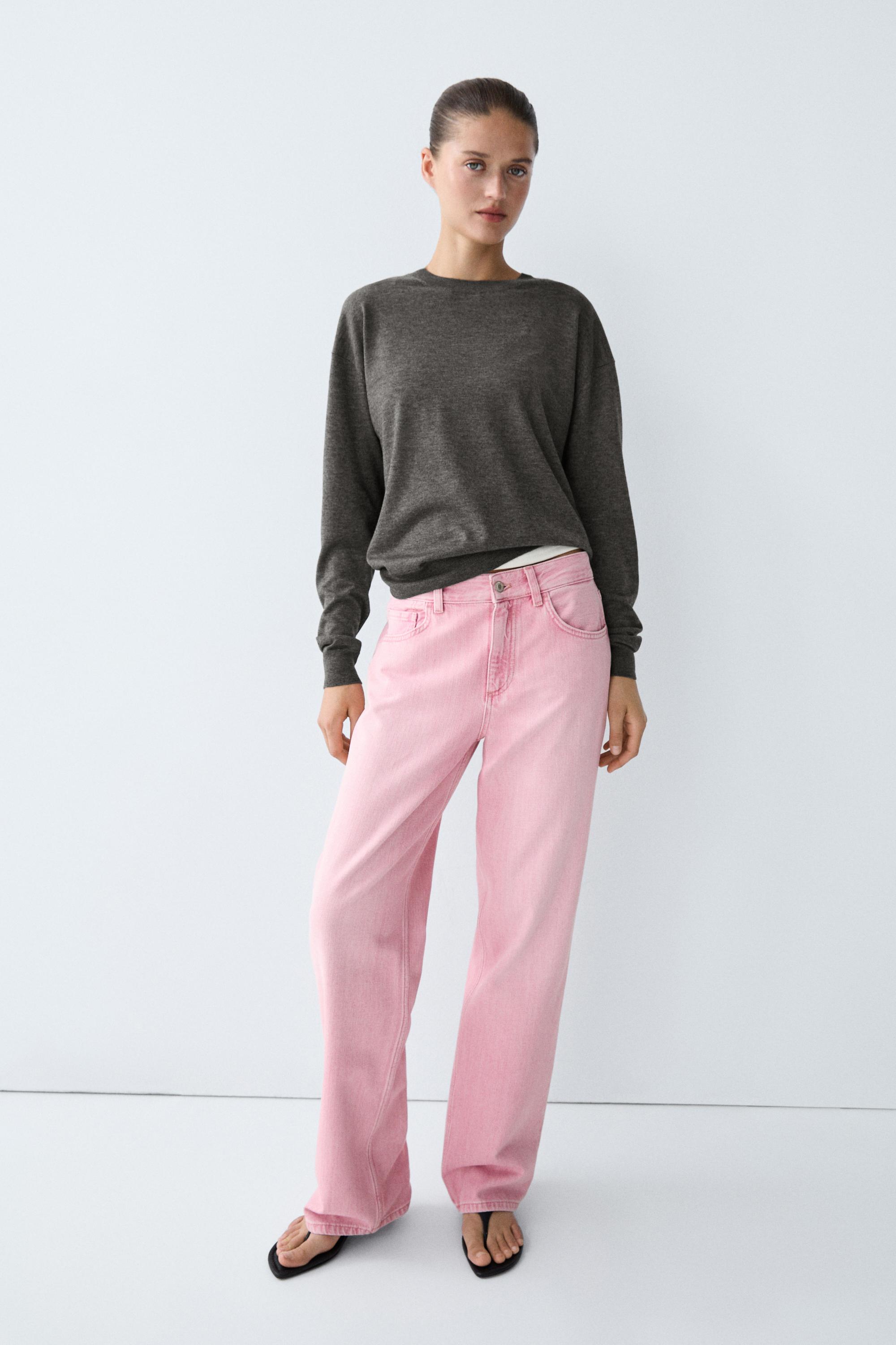 Fine knit round neck sweater — DARK GREY