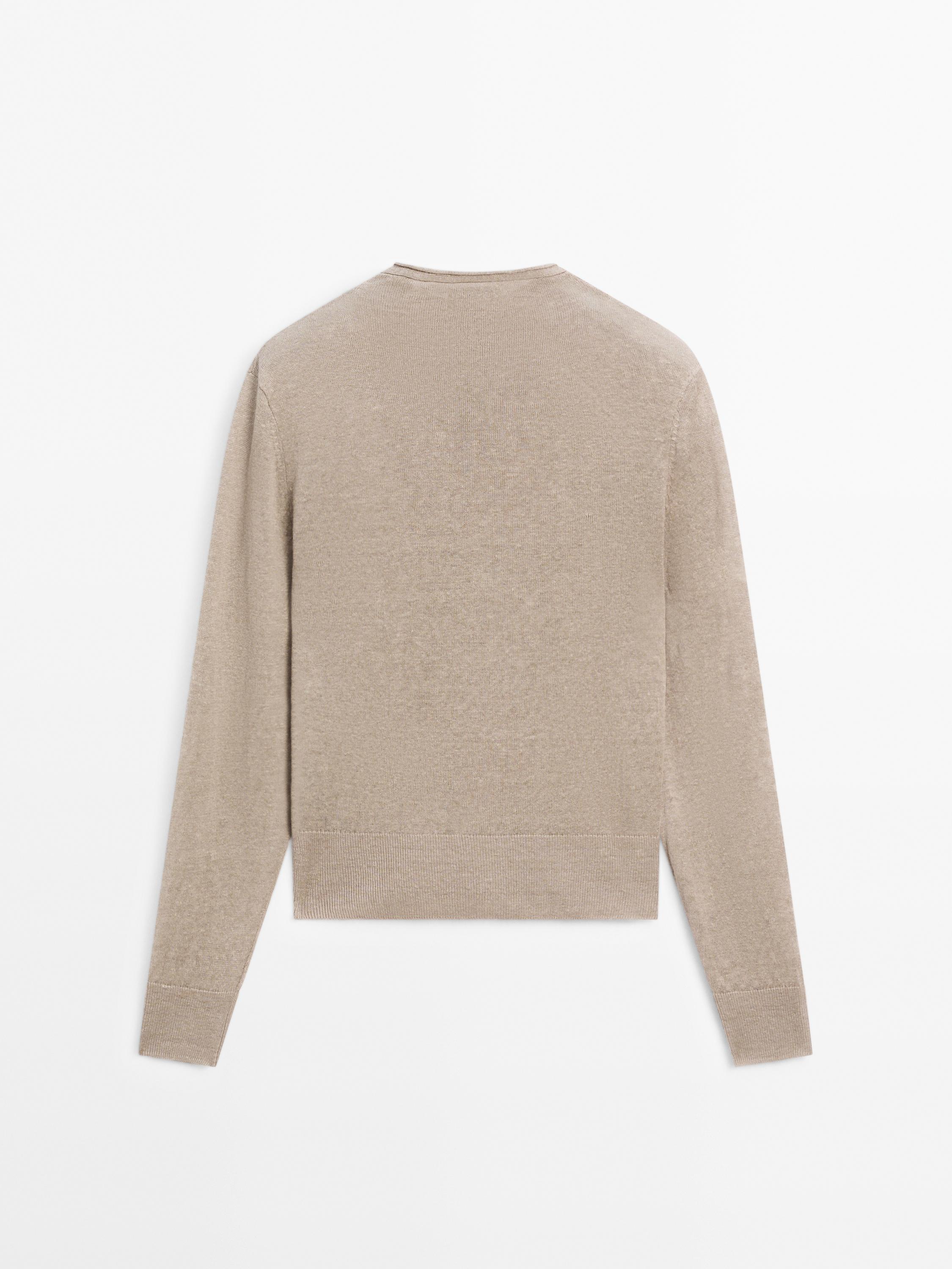Lightweight 100% linen knit cardigan