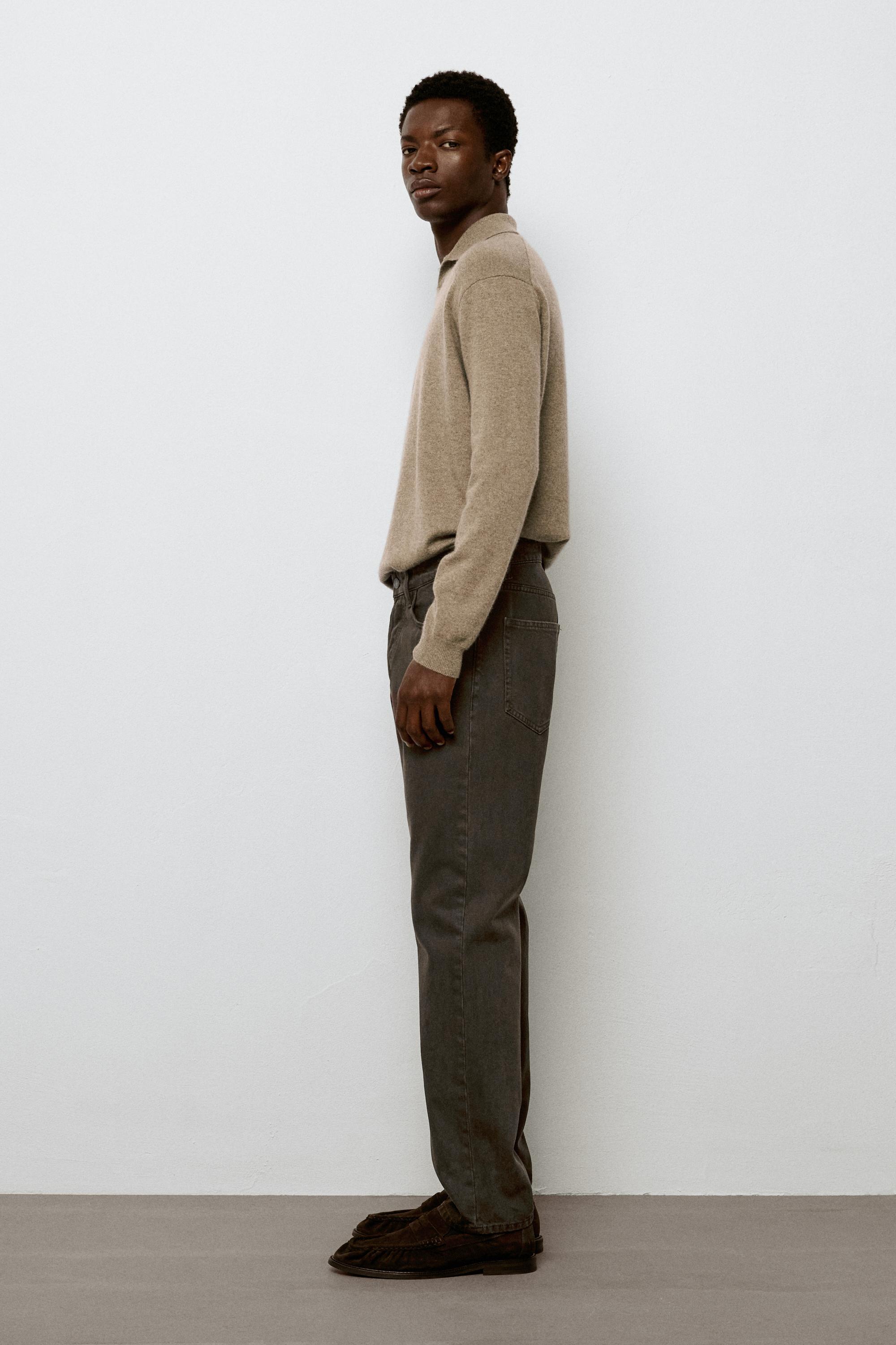 Tapered fit jeans — Chocolate